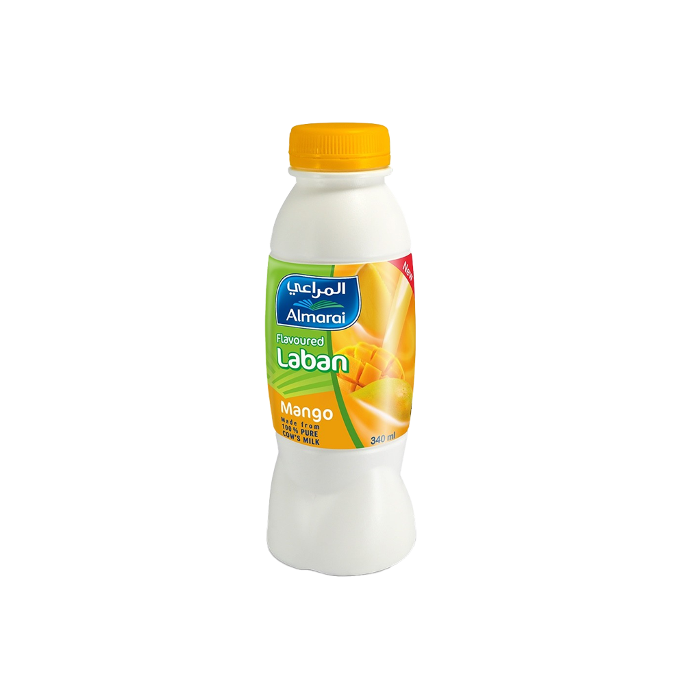 Al Marai Laban Mango Flavored Drink 340ml (11.5oz) - Refreshing Yogurt Beverage for Breakfast, Snacks & Healthy Hydration