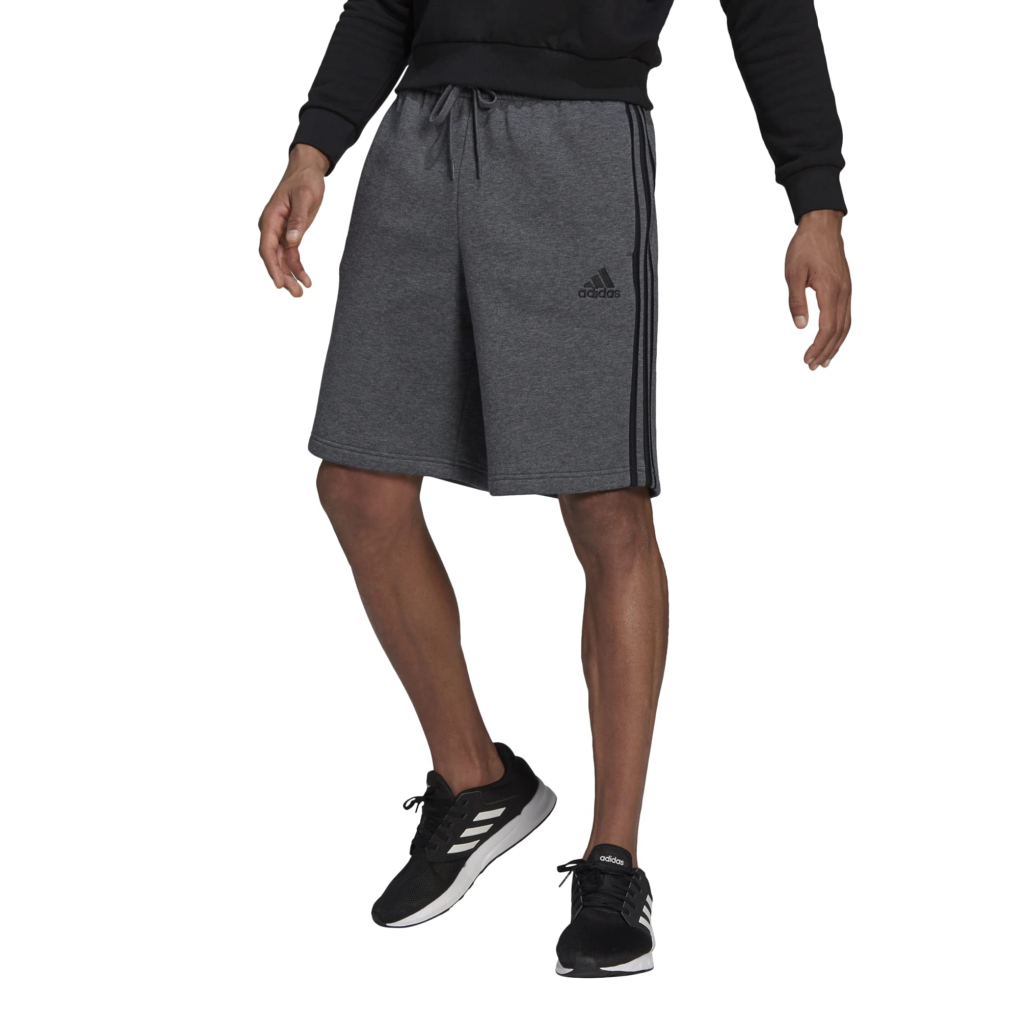 Adidas Men's Essentials Fleece 3-Stripes Athletic Shorts - Comfortable Workout & Lounge Shorts for Running, Gym, and Casual Wear