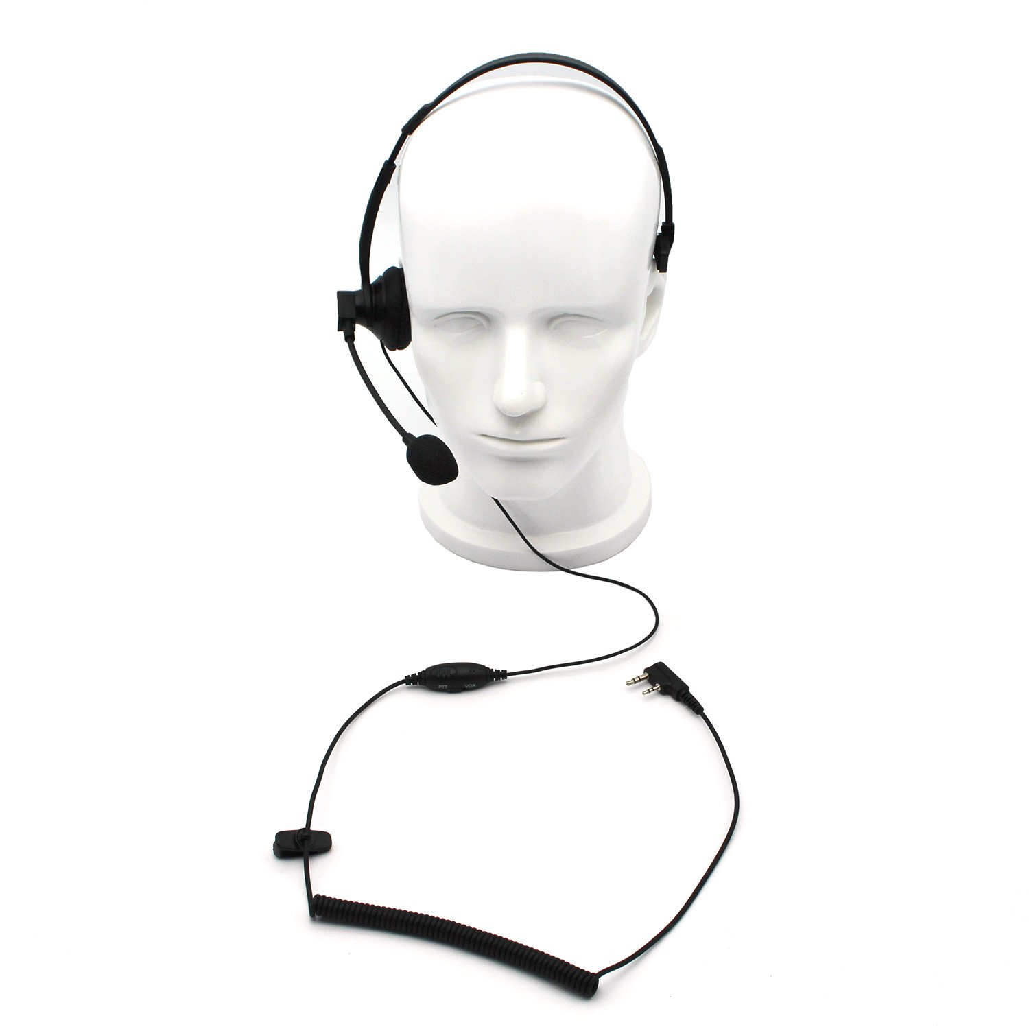 Professional Over-Ear Headset with Boom Mic & VOX - Compatible with Kenwood, PUXING, Baofeng UV-5R/UV-5RA, 888S, Retevis H777 2-Way Radios - Ideal for Security, Construction & Outdoor Walkie Talkie Communication