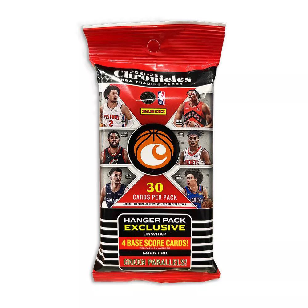 2021-2022 Panini Chronicles Basketball Hanger Pack - NBA Trading Cards Collection for Sports Fans & Collectors - Perfect for Gifts, Display, and Trading Card Games