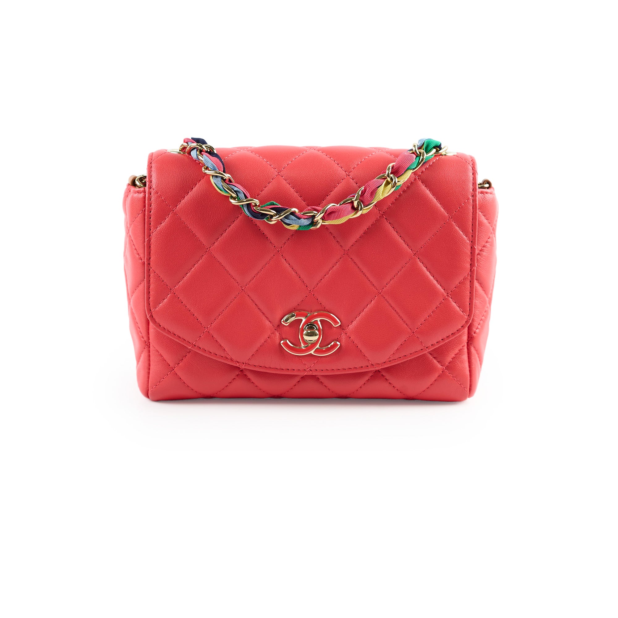 Chanel Mido Bicolore Chain Seasonal Flap Bag Red 31 Series - Luxury Crossbody Purse for Women, Perfect for Date Night & Special Occasions