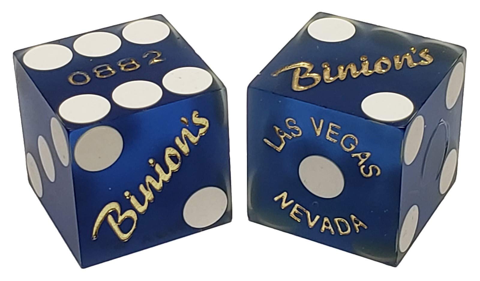 19mm Professional Craps Dice Set - Matching Serial Numbers, Authentic Las Vegas Casino Dice (Blue Frosted) | Perfect for Casino Games, Board Games, and Home Gambling Entertainment
