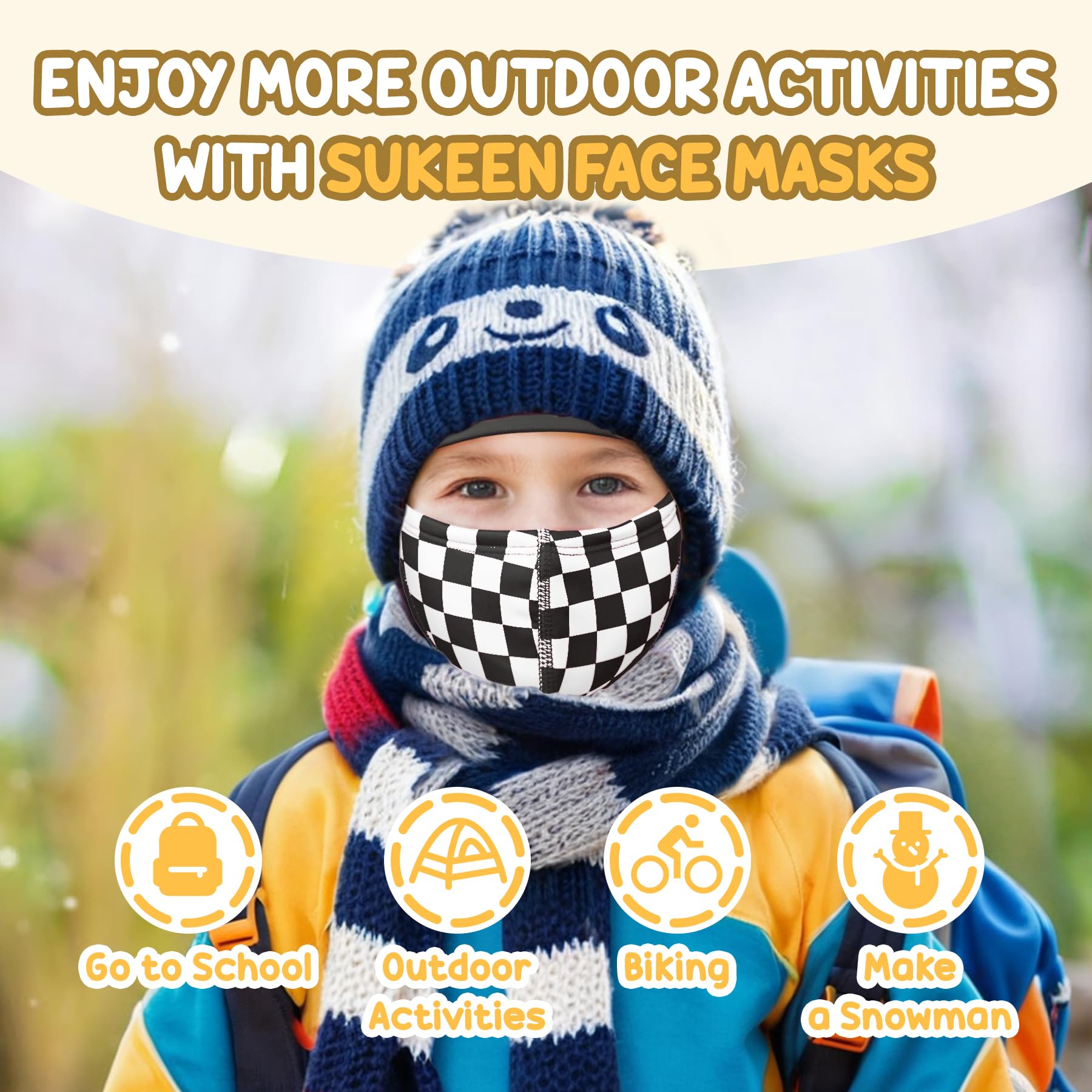 Breathable Kids Winter Balaclava Ski Mask for Girls & Boys - Warm Face Cover with Neck Gaiter for Outdoor Activities, Snowboarding, Skiing & Cold Weather Protection