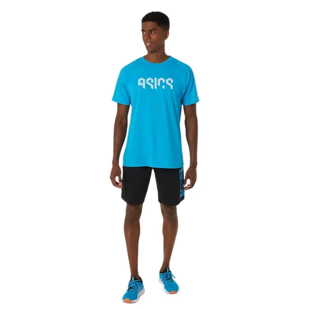 ASICS Hex Graphic Cotton Blend Men's T-Shirt - Breathable Casual Tee for Gym, Running & Everyday Wear