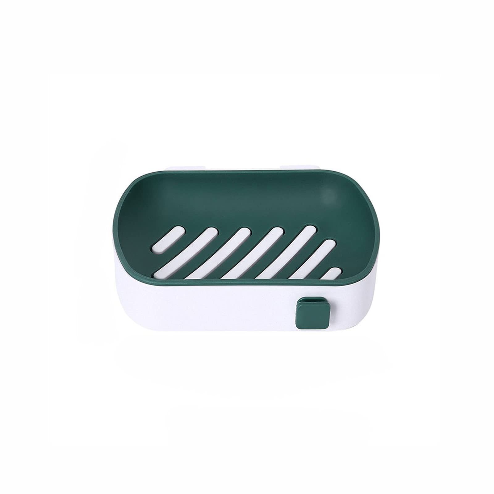 Sifanny Self-Adhesive Wall Mounted Soap Holder - Rustproof Shower Soap Dish with Drainage Holes, Bathroom Storage Organizer for Shampoo, Razor & Beauty Products (Green) - Perfect for Showers, Bathtubs & Vanities