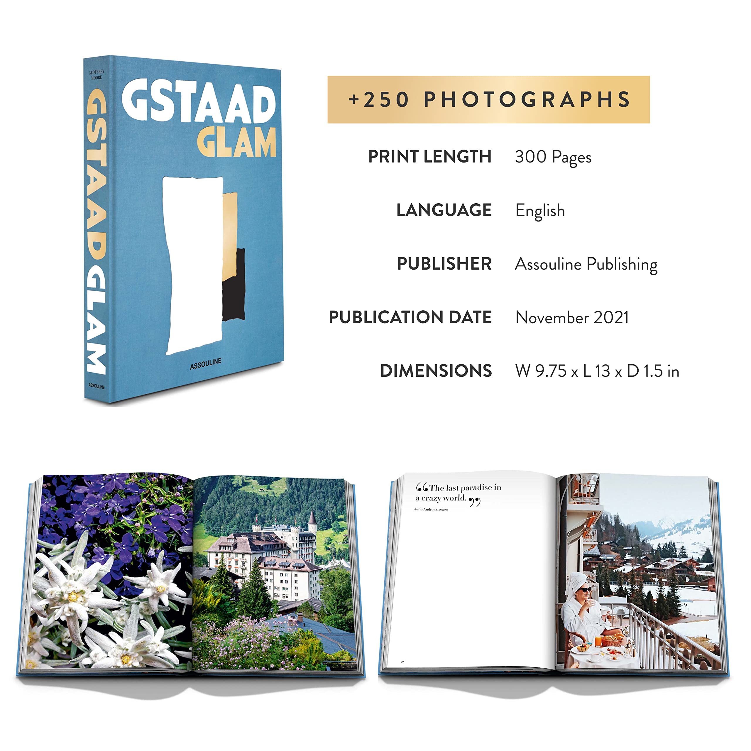 Gstaad Glam - Luxury Coffee Table Book by Assouline | Elegant Home Decor & Gift Idea for Book Lovers, Interior Designers & Travel Enthusiasts