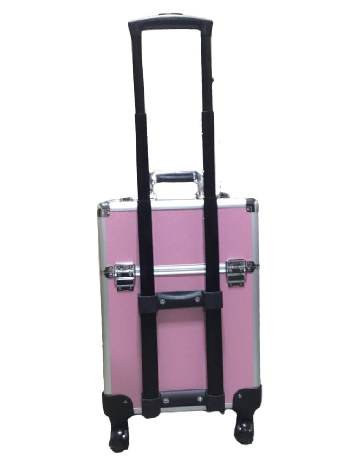 Professional Makeup Vanity Box with Trolley - Portable Cosmetic Organizer for Home & Travel - Perfect for Beauty Salons, Bridal Makeup Artists, and Mobile Stylists