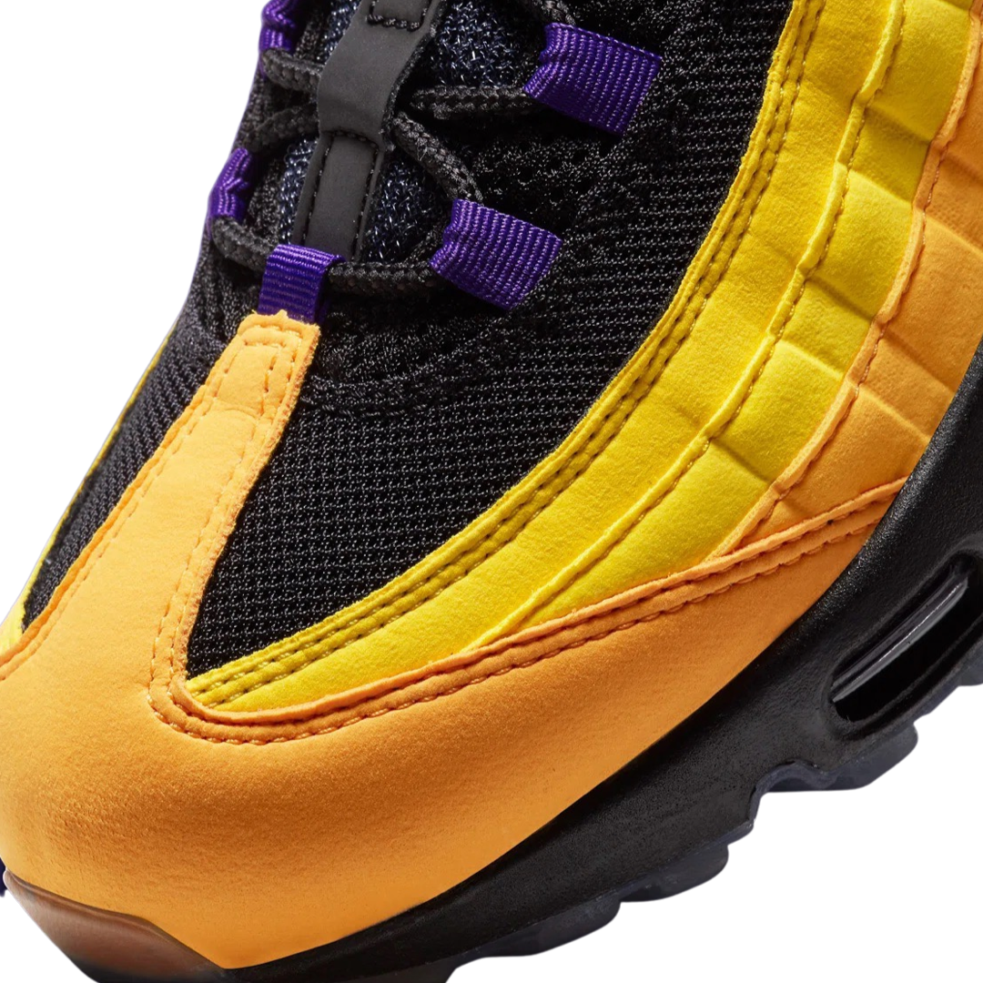Nike Air Max 95 LeBron James Lakers Edition - Black, White & Court Purple Basketball Shoes for Men | Perfect for NBA Games, Streetwear & Sneaker Collectors
