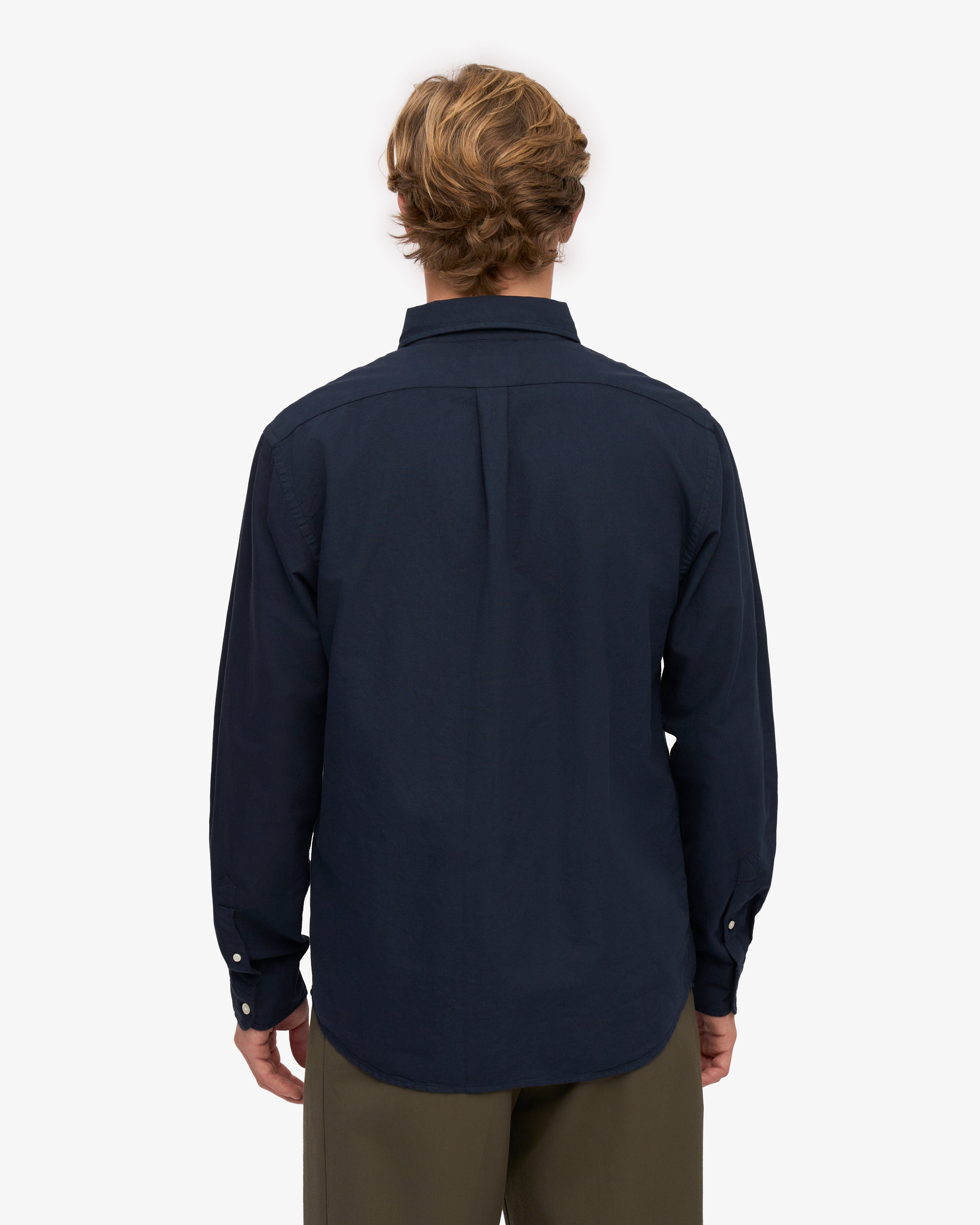 Organic Cotton Button Down Shirt for Men - Navy Blue Casual Dress Shirt - Perfect for Office, Business Meetings & Smart Casual Outfits