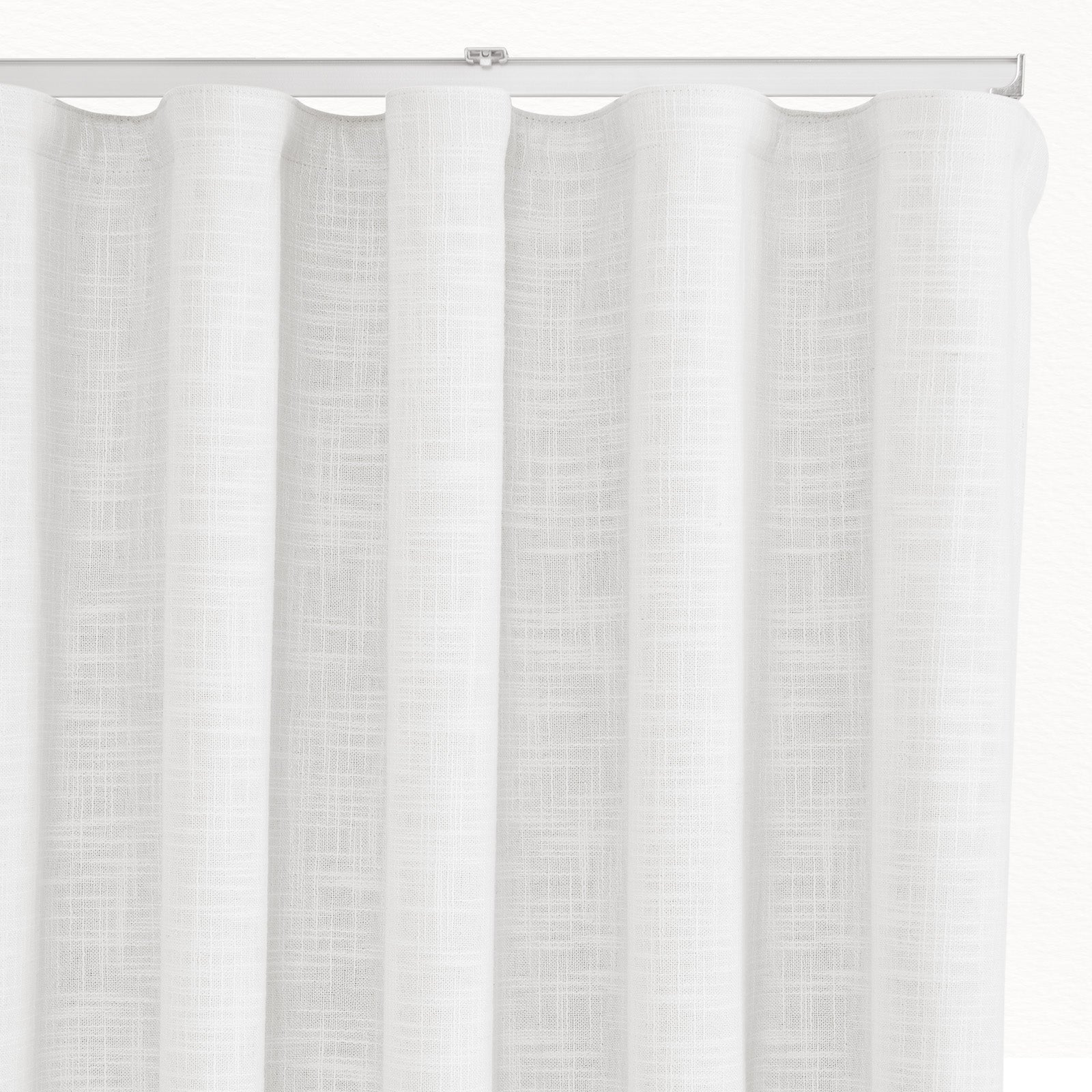 Custom Blackout Ripple Fold Lille Linen Memory Trained Curtains - Thermal Insulated Ceiling Track Drapes in Burlywood Birch | Perfect for Bedroom, Living Room & Home Theater Light Control