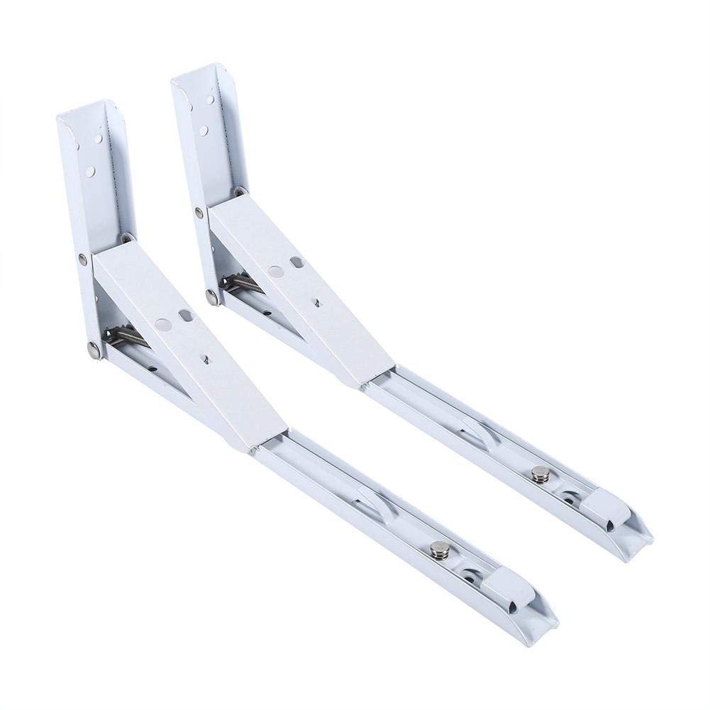 Zyyini Heavy Duty Shelf Brackets - 4 Sizes Triple-Fold Spring Brackets for Warehouse, Supermarket & D-Shelves Installation (Pair) - Perfect for Retail Storage, Home Organization & Industrial Shelving Systems