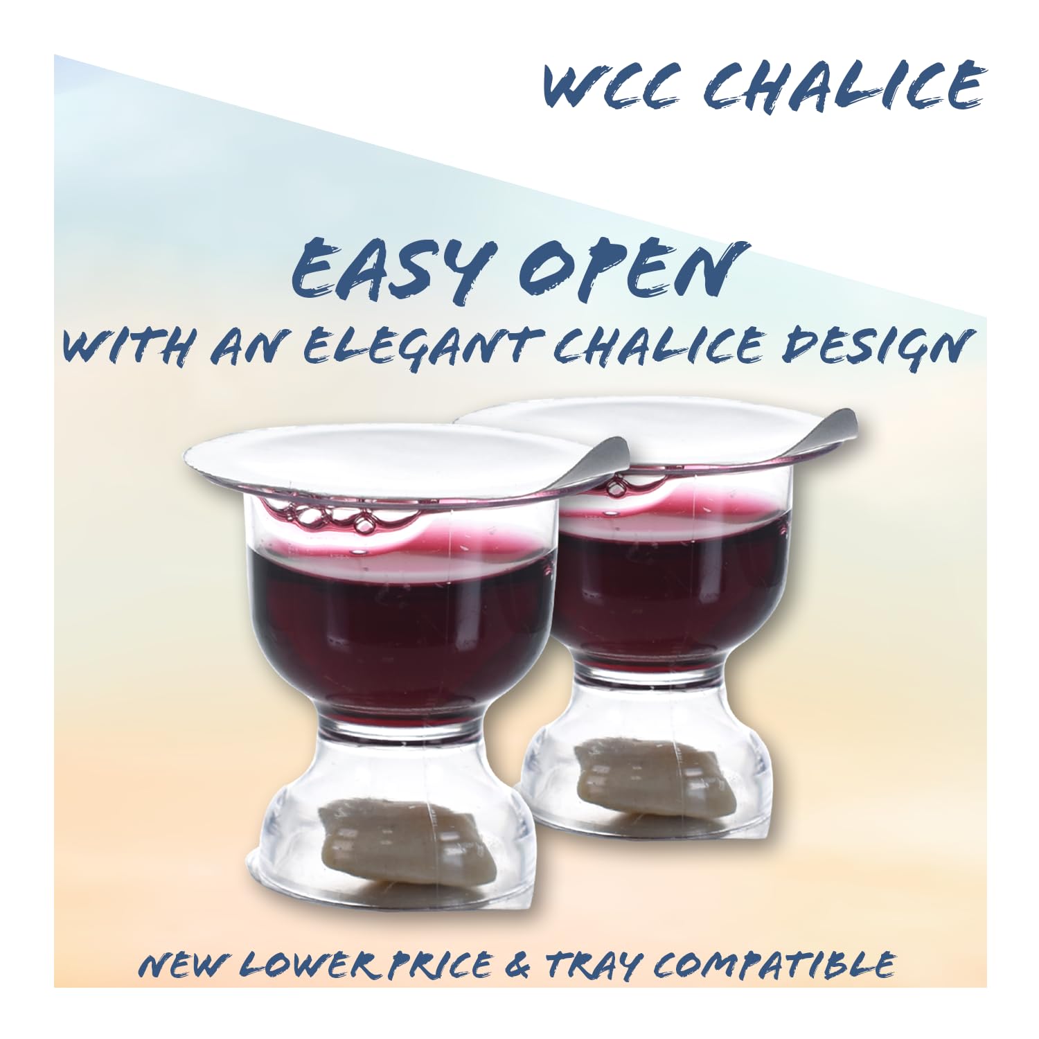 Gluten-Free Pre-Filled Disposable Communion Cups with Concord Grape Juice & Bread - Pack of 200 for Church Services, Home Worship & Religious Ceremonies - Free Shipping
