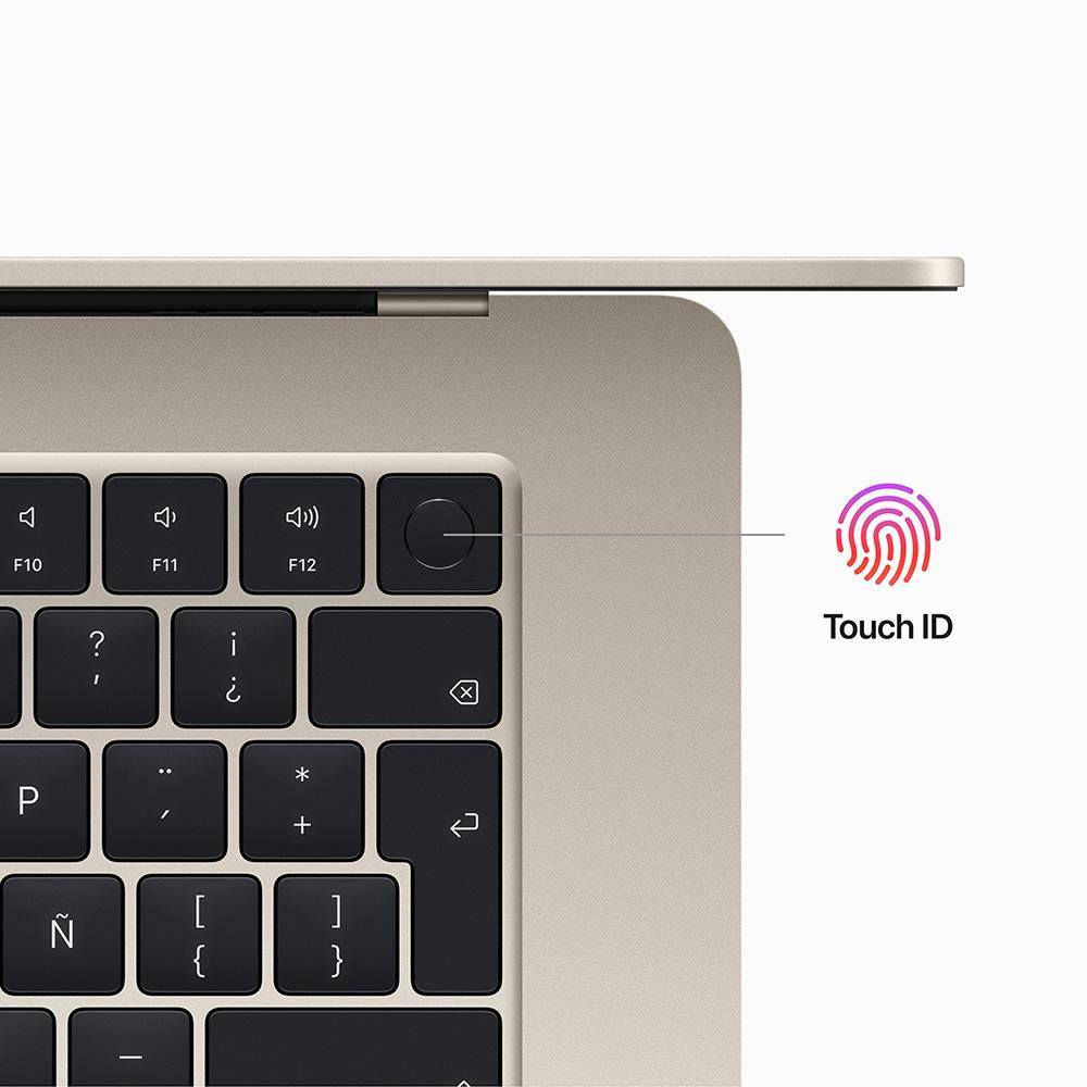 Apple MacBook Air 15-inch Laptop with M2 Chip - 8-Core CPU, 10-Core GPU, 256GB SSD (Starlight White) - Lightweight & Powerful for Work, Travel & Creative Projects