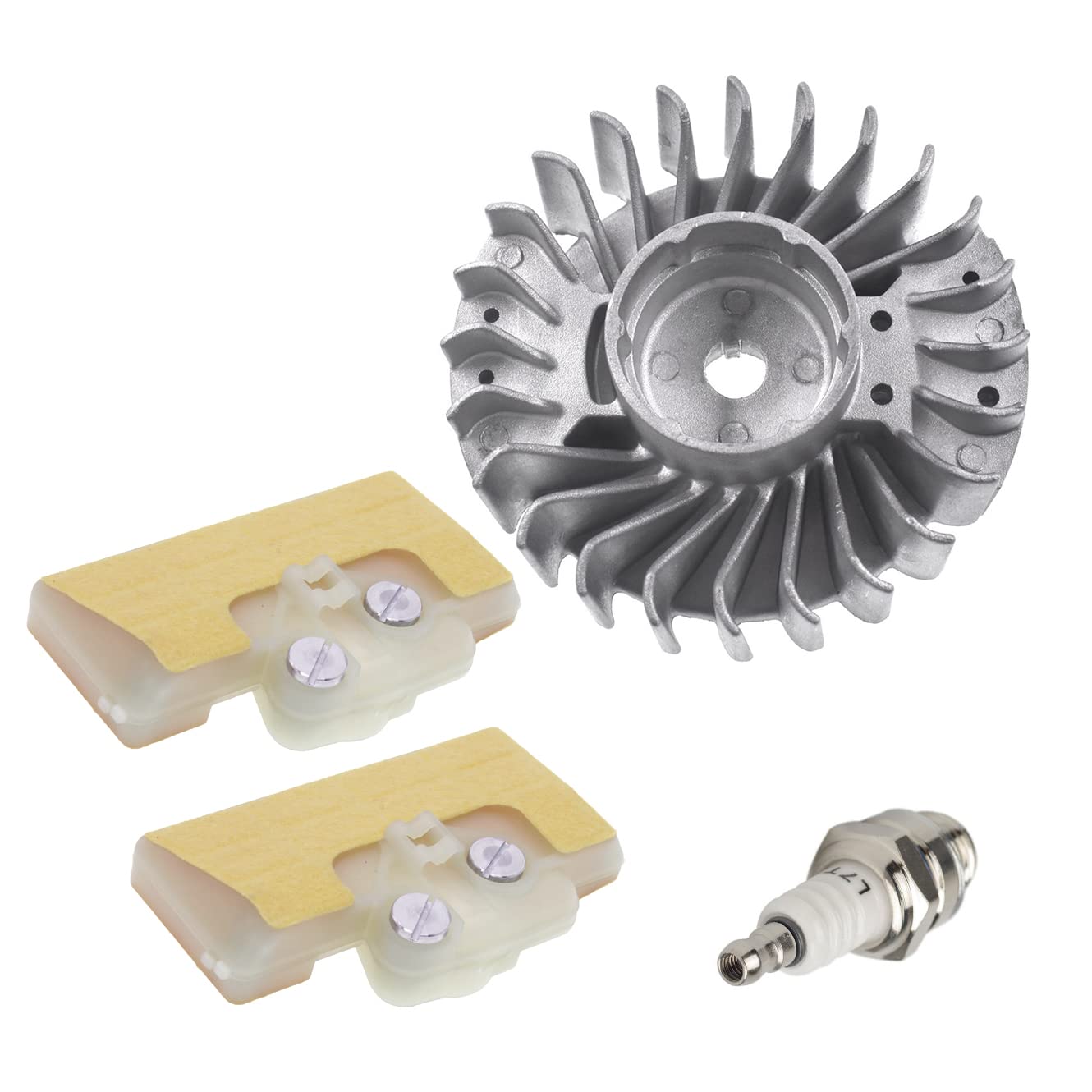 High-Performance Flywheel Spark Plug & Air Filter Cleaner Kit for Stihl MS290 MS390 029 039 Chainsaws - Compatible with 2-Cycle Engines - Ideal for Forestry, Landscaping & DIY Wood Cutting Projects