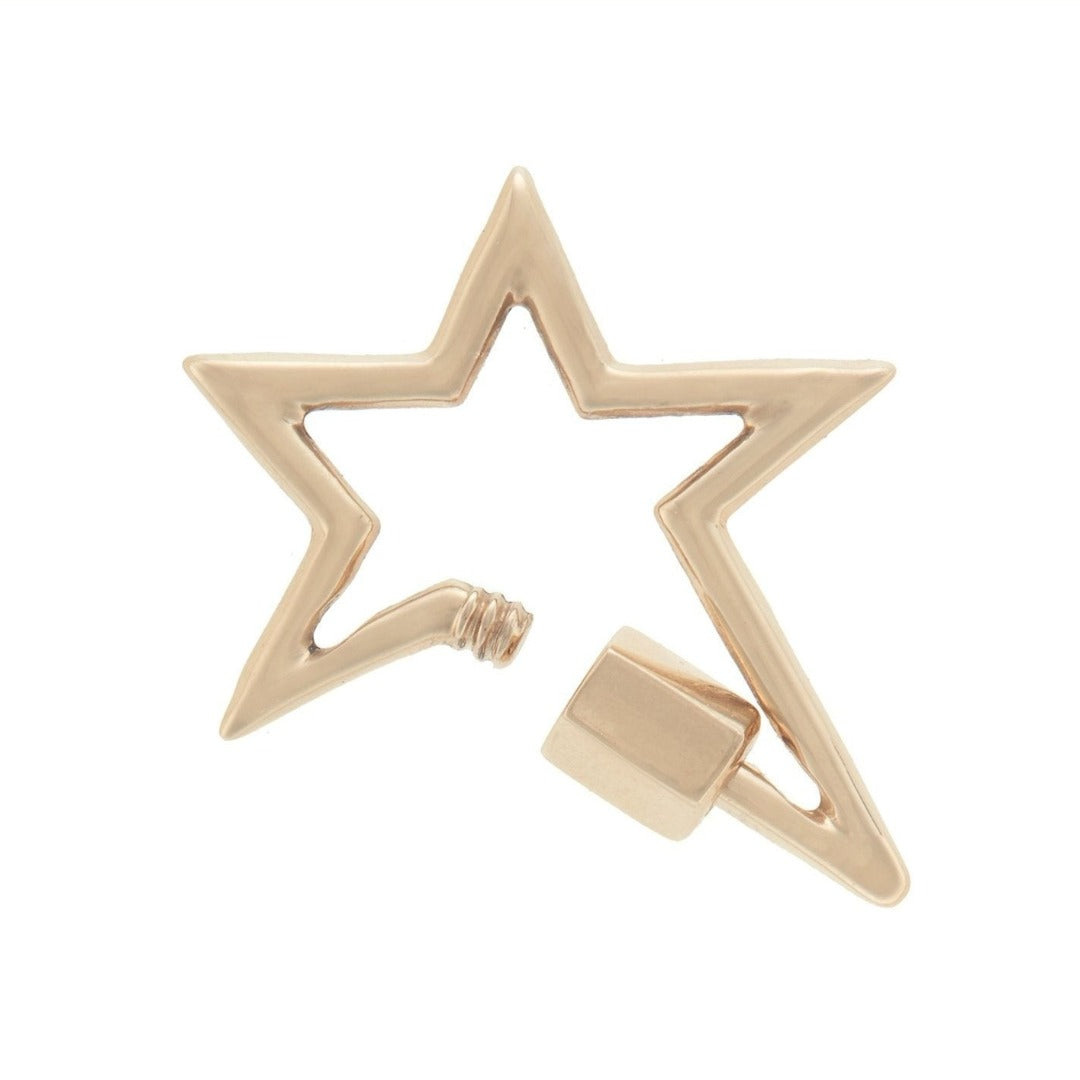 14K Yellow Gold Star Lock Charm Necklace by Marla Aaron - Perfect for Everyday Wear & Gift Giving