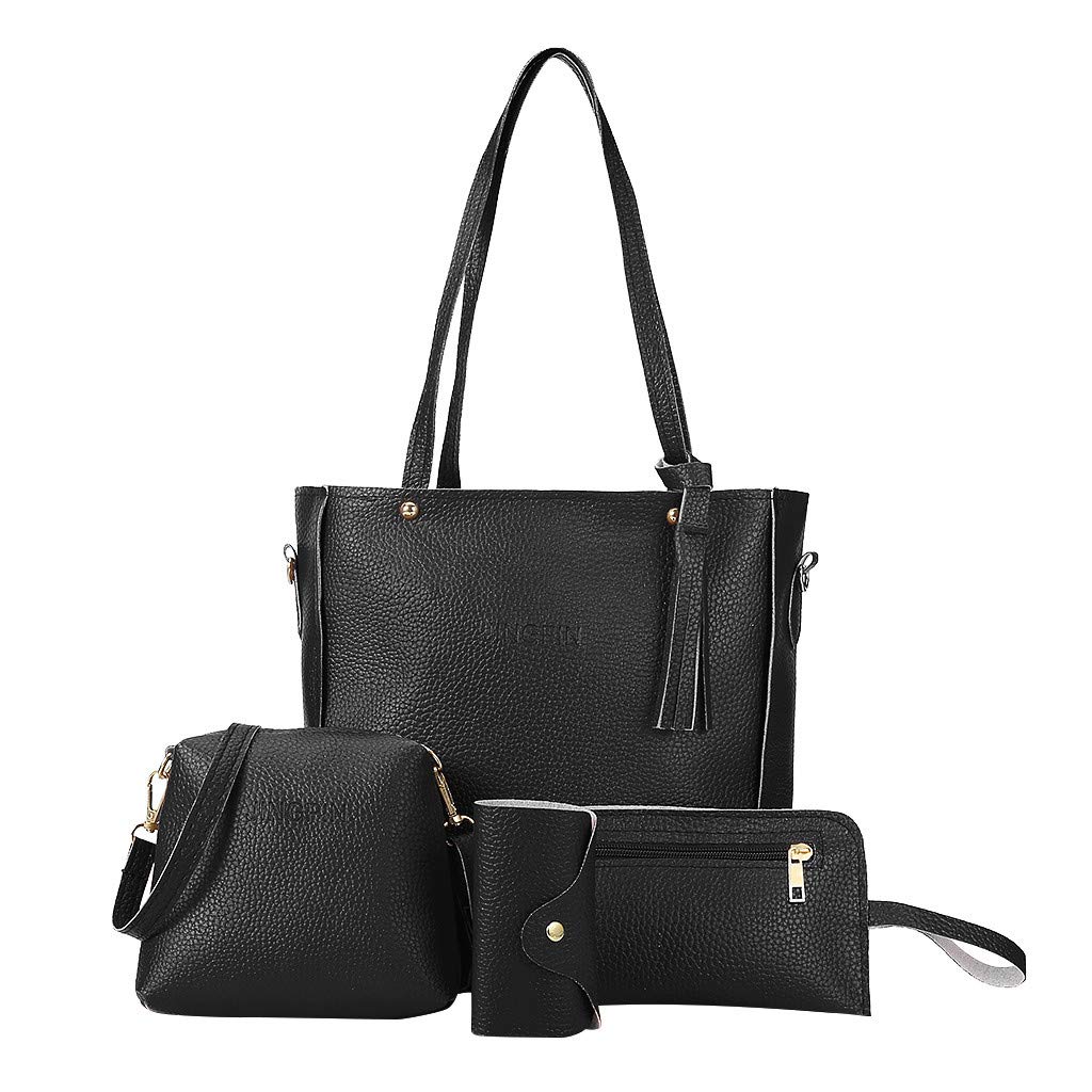 Stylish Women's Handbag Set - 4-Piece Tote, Shoulder, Crossbody & Clutch Purse Collection for Everyday & Evening Use | Fashionable & Functional Accessories for Work, Travel & Special Occasions