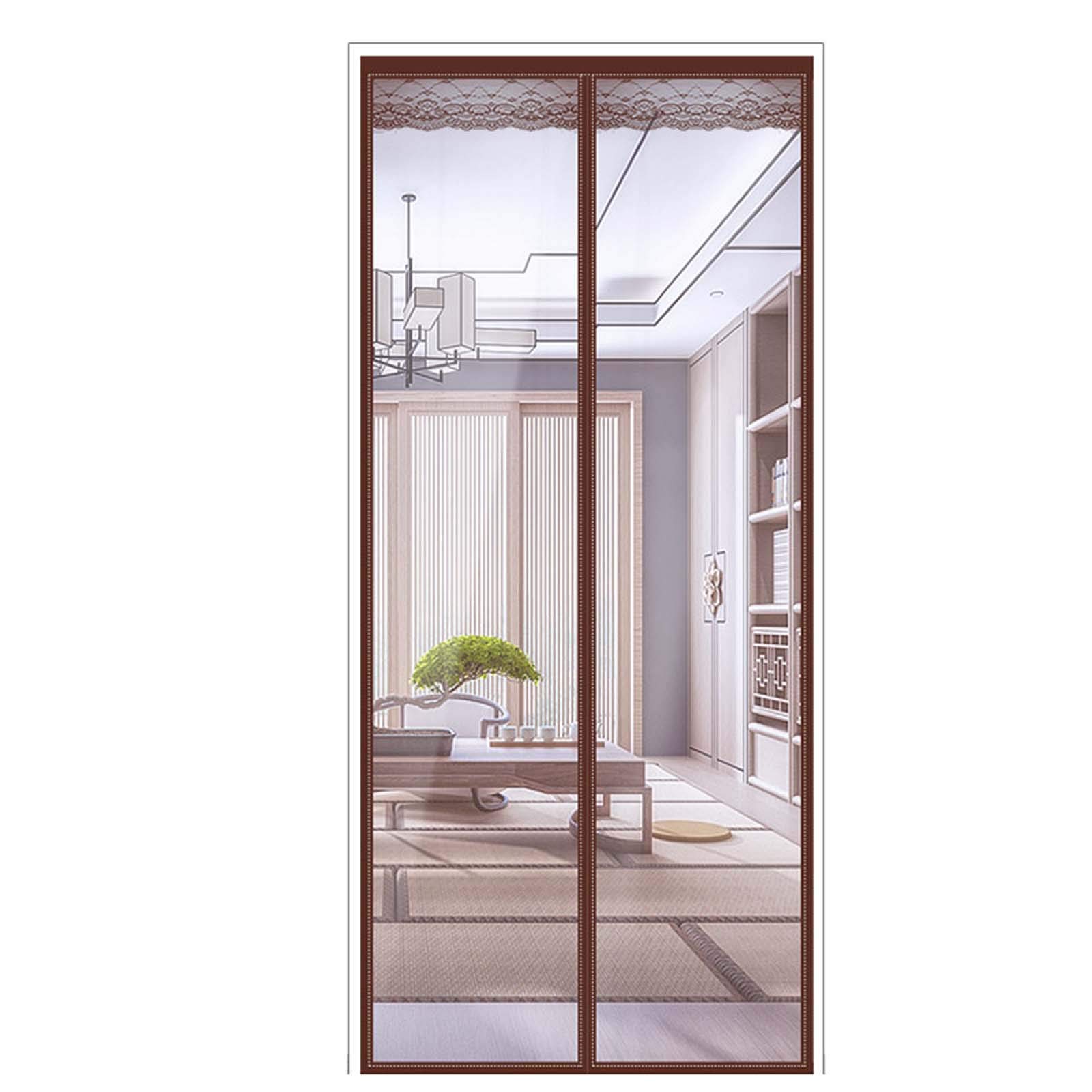 Magnetic Thermal Insulated Door Curtain 44x90 Inches - Windproof Waterproof Automatic Closing Patio Door Cover - Energy Saving Screen for AC & Heater Rooms - Perfect for Home, Kitchen & Office Spaces