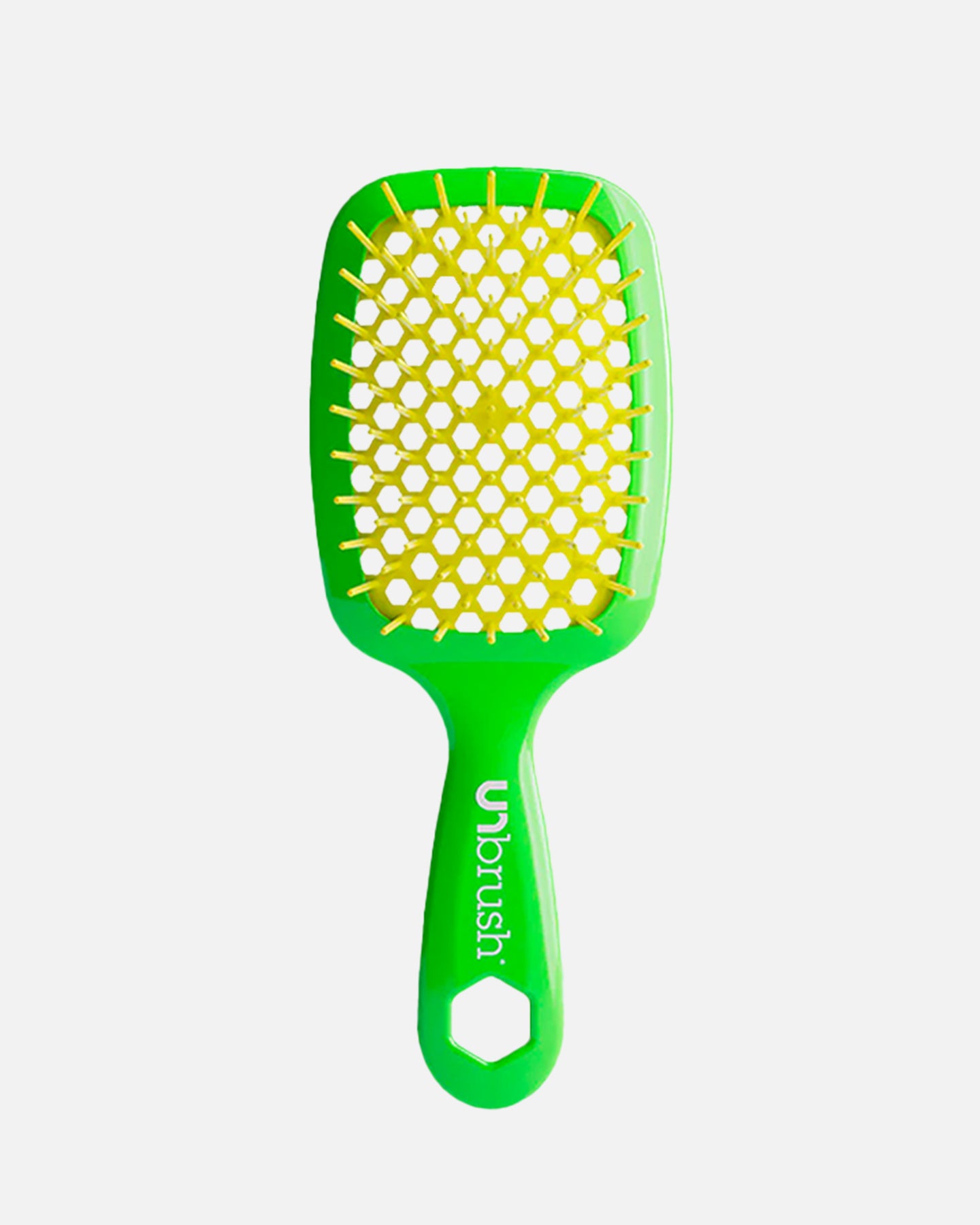 UNbrush Detangling Hair Brush for Wet & Dry Hair - Pain-Free Knot Remover, Wide Tooth Comb for Curly, Thick & Long Hair (Lemon Lime) - Perfect for Shower, Travel & Daily Hair Care