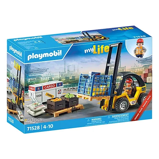 Best Forklift Truck with Cargo 71528 - Heavy Duty Industrial Warehouse Equipment for Loading, Unloading & Material Handling