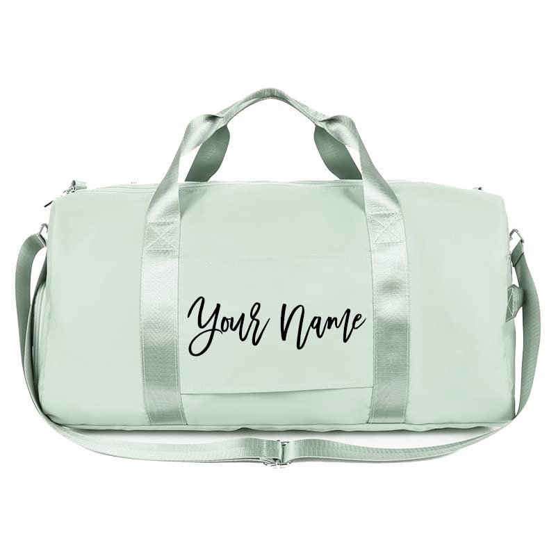 Custom Personalized Duffel Bags for Women - Eco-Friendly Green Weekender Overnight Travel Bag | Unique Bridesmaid Gift, Bachelorette Party, Bridal Shower Present | Perfect for Weekend Getaways, Gym, Business Trips & Vacation