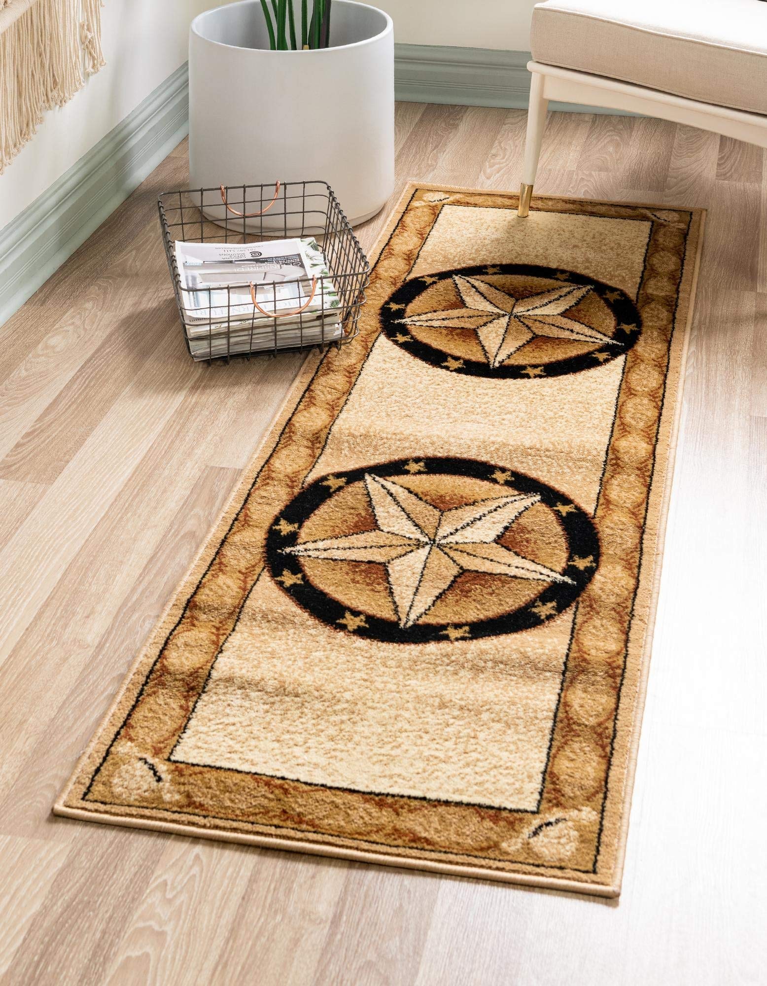 Pioneer Collection 10 Ft Ivory Runner Rug - Medium Pile Hallway & Entryway Carpet | Durable Floor Mat for High Traffic Areas, Living Room Decor