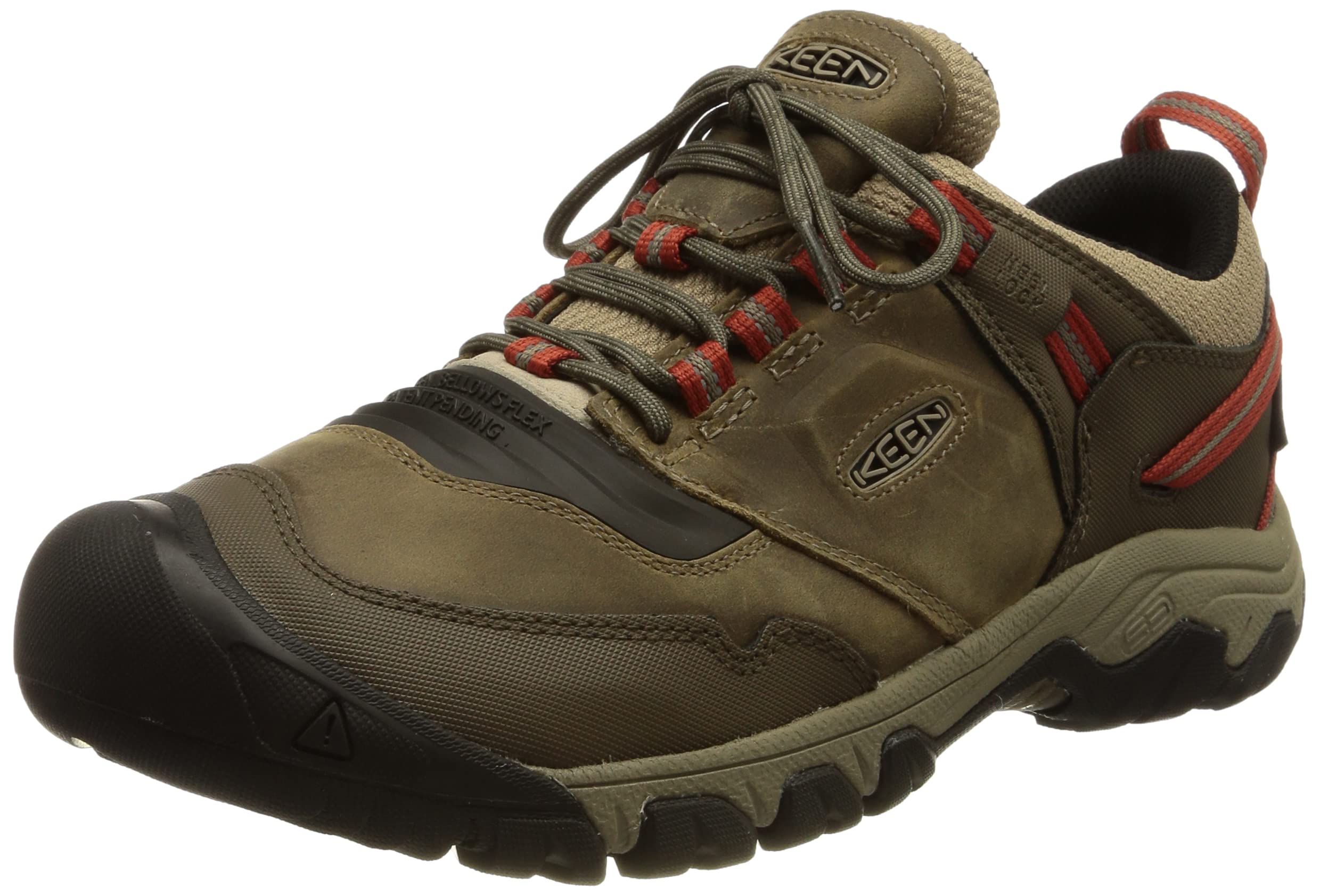 KEEN Men's Ridge Flex Low Height Waterproof Hiking Boots - Lightweight & Durable Outdoor Shoes for Trail Walking, Camping & Backpacking