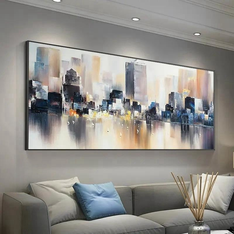 Urban Landscape Painting #UL 005 - Modern Wall Art for Home & Office Decor - Perfect for Living Room, Bedroom or Workspace