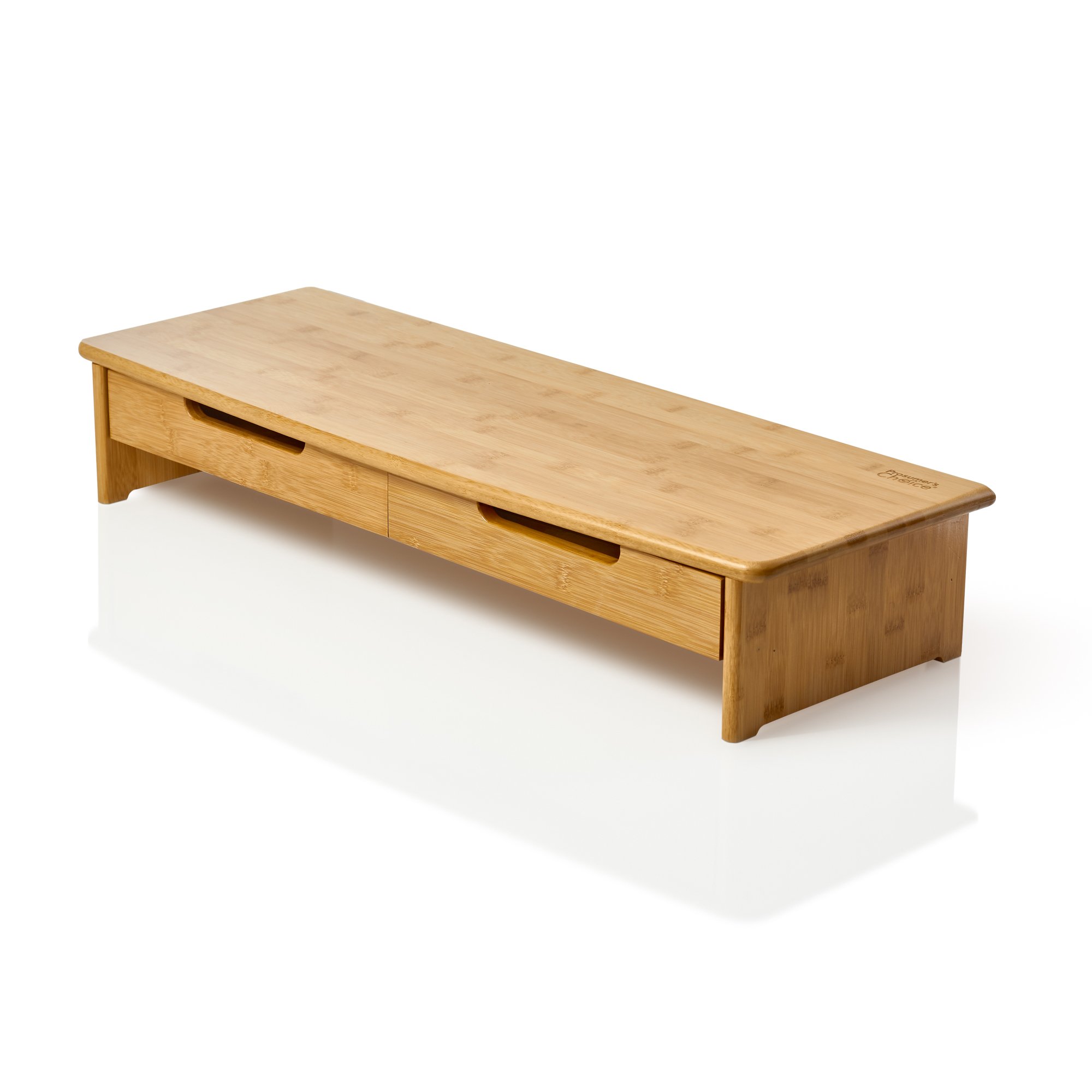 Premium Bamboo TV Stand with 2 Pull-Out Drawers - 30