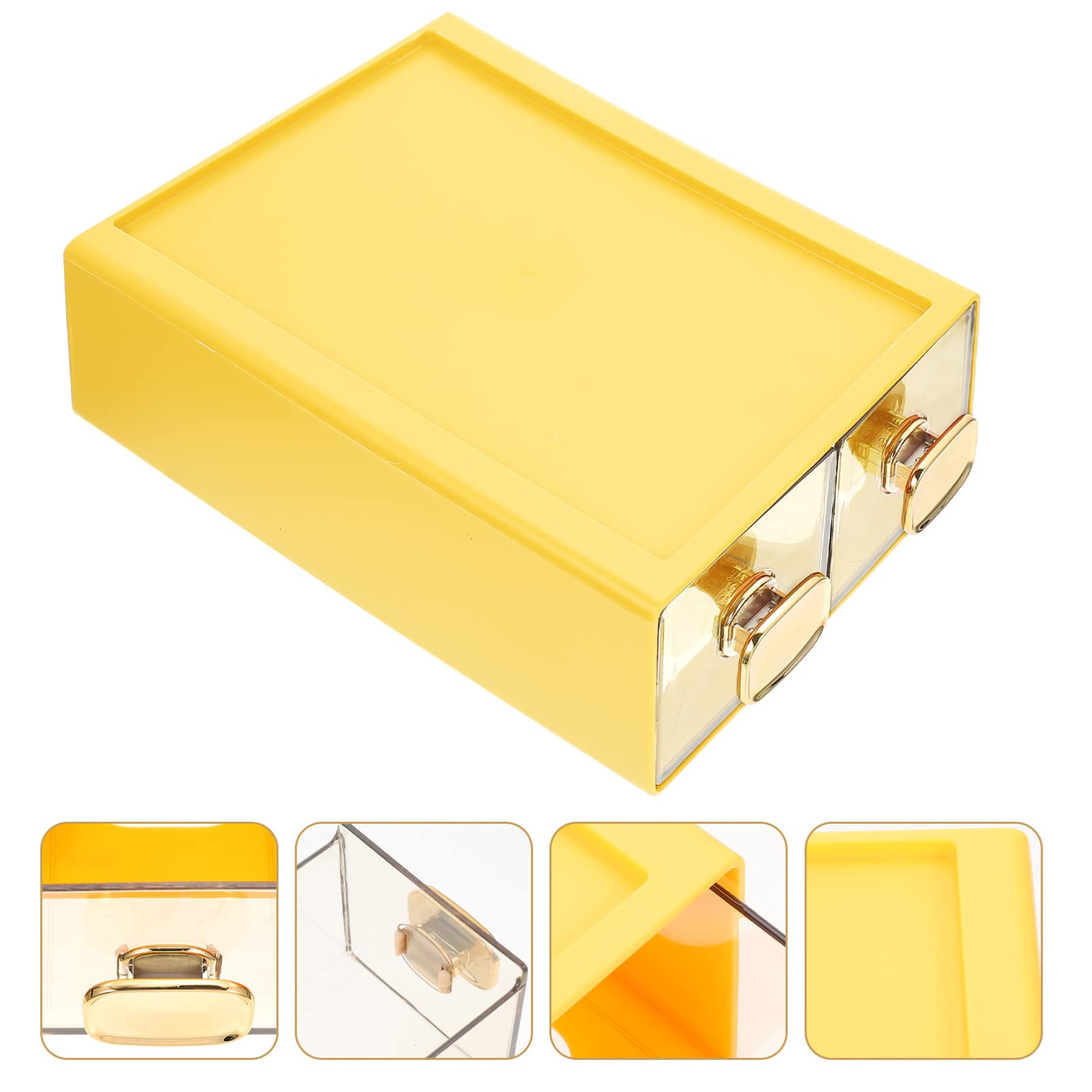 2-Tier Drawer Storage Box - Versatile Organizer for Jewelry, Stationery & Makeup | Compact Tabletop & Household Storage Solution | Perfect for Vanity, Office & Bathroom Organization