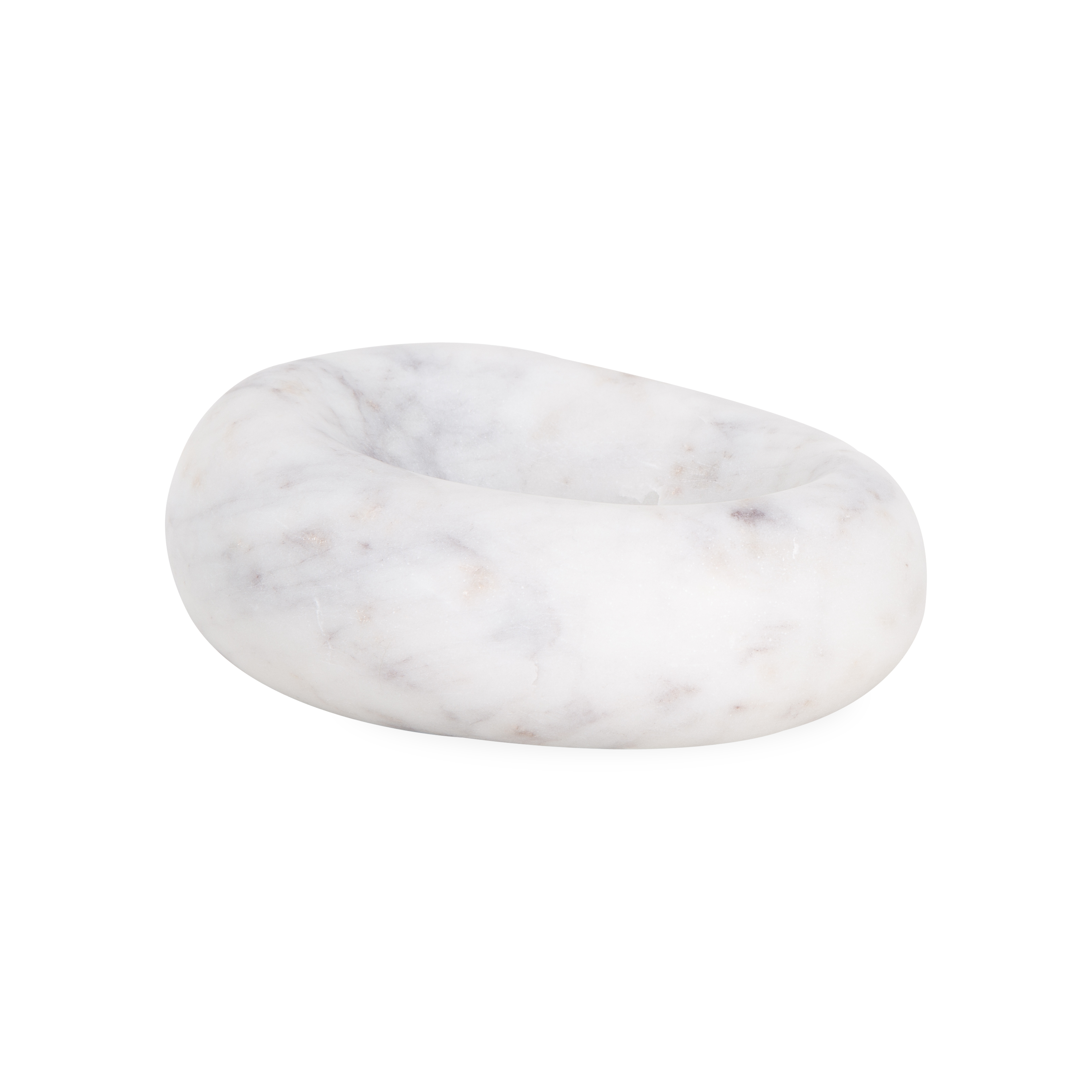 Lagoon Marble Bowl - Handcrafted Stone Fruit Serving Bowl for Kitchen & Dining Room Decor | Perfect for Fruit Display, Salad Serving, and Home Centerpiece