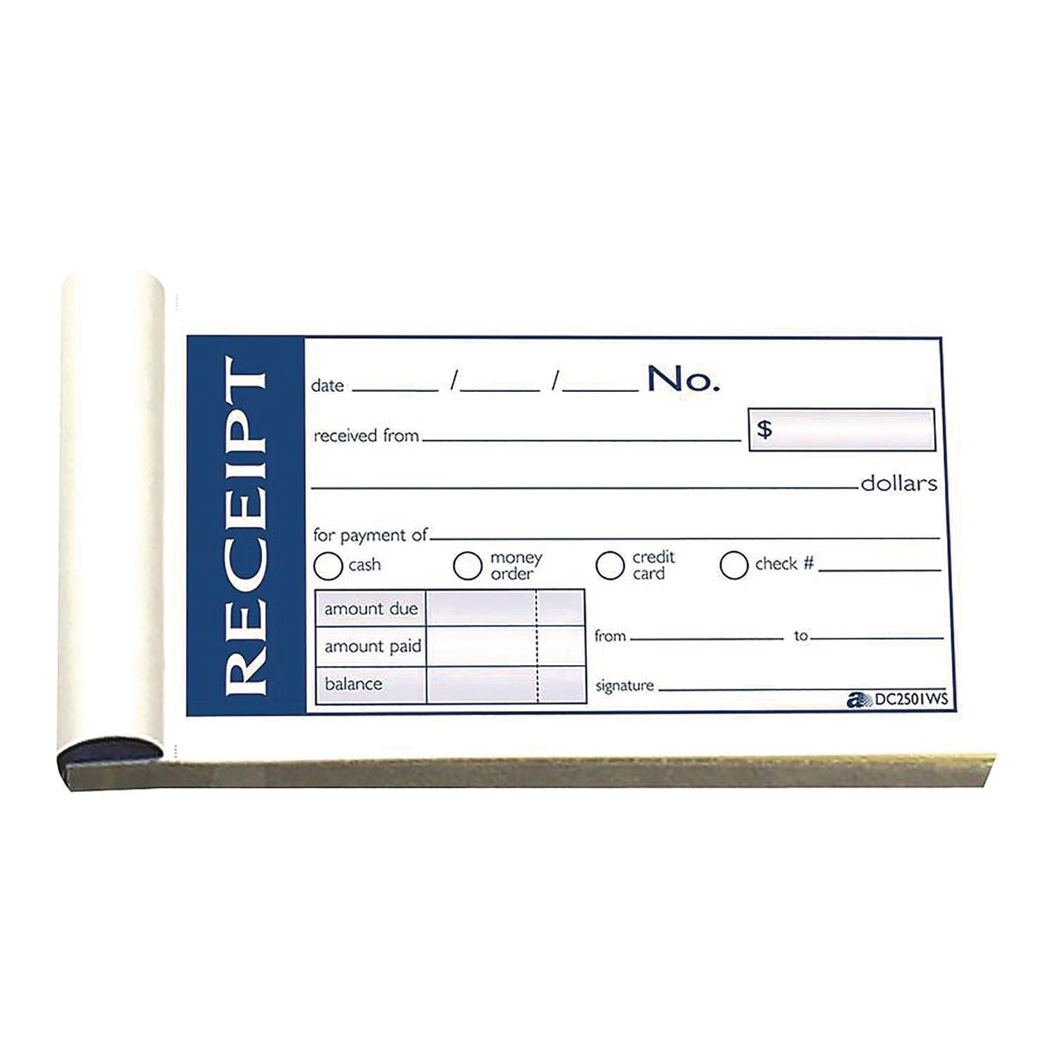 Adams® Write 'n Stick Receipt Book - 2-Part Carbonless, 4.88