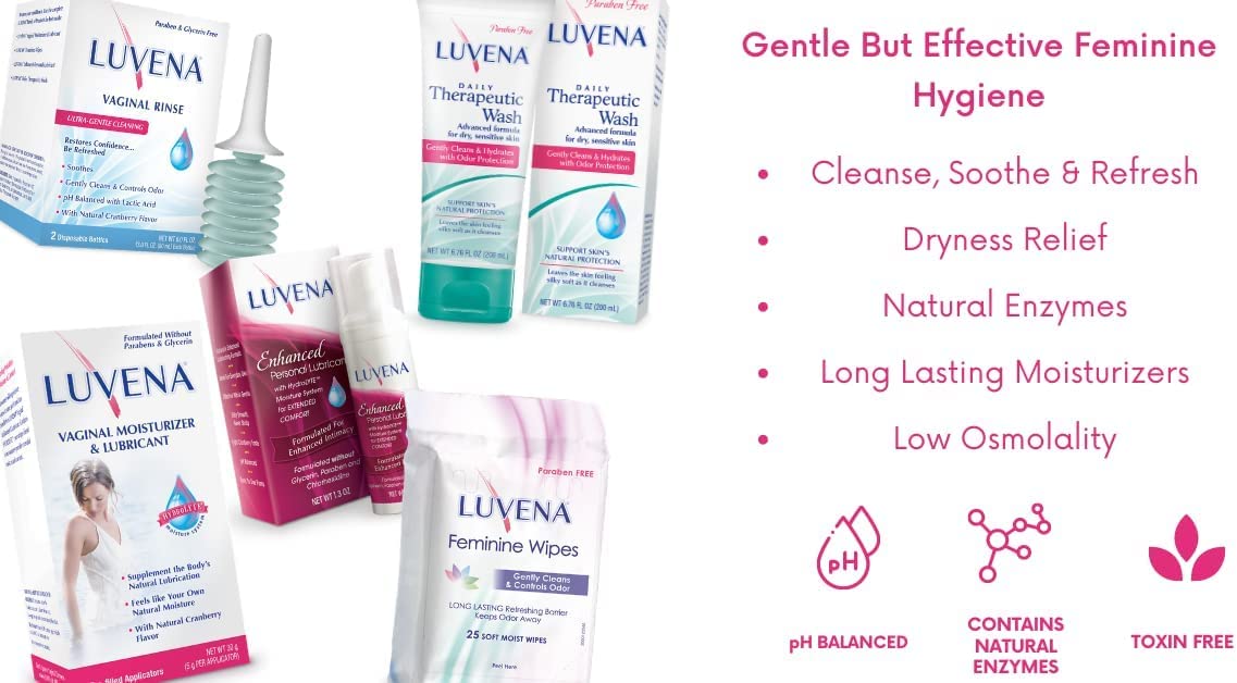 Luvena Vaginal Moisturizer for Women - Water-Based Intimate Hydration Cream for Dryness, Irritation & Menopause Relief - Paraben & Glycerin Free - 2 Pack - Perfect for Daily Comfort & Intimate Care Routine