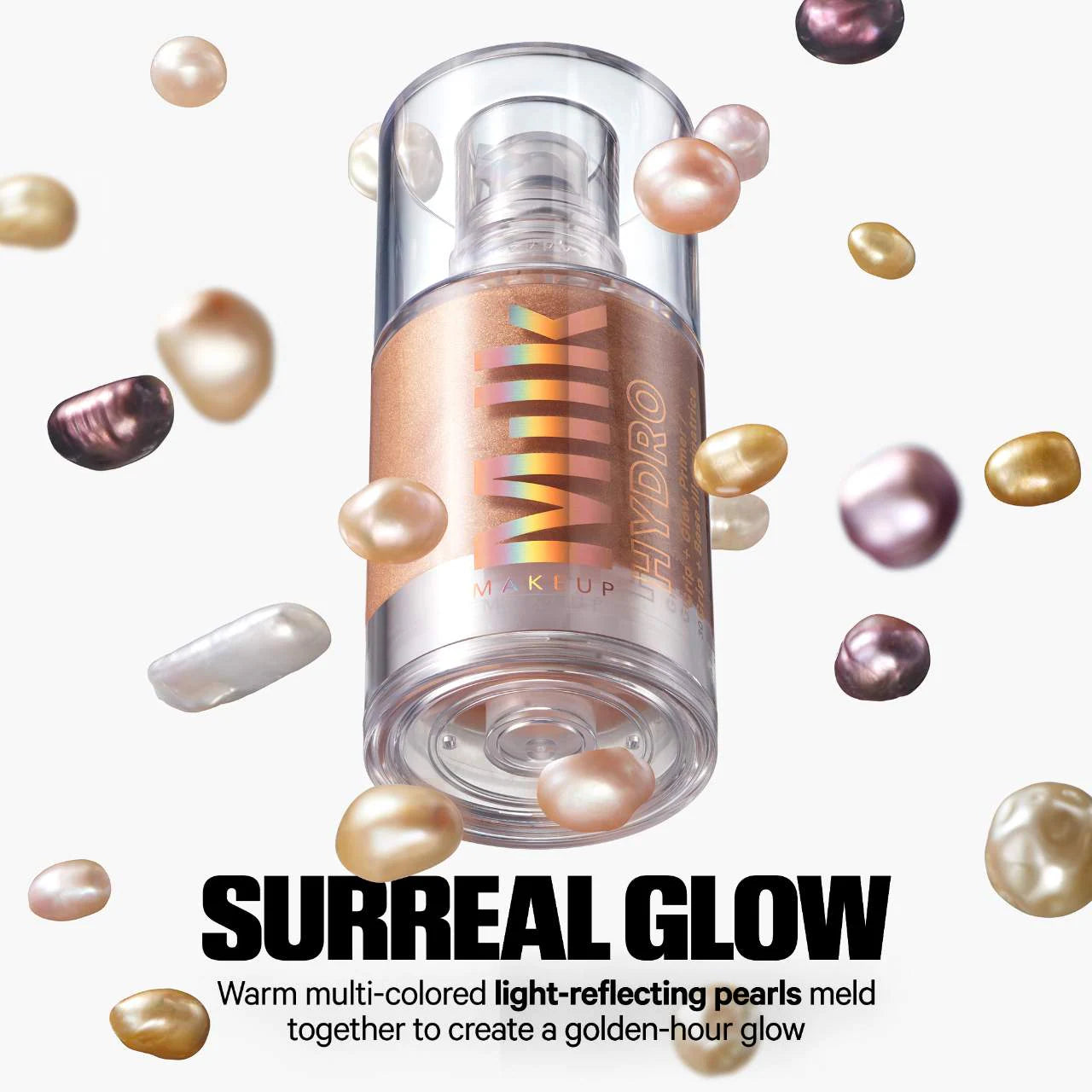 MILK MAKEUP Hydro Grip + Glow Illuminating Primer with Light Reflecting Pearls - 30ml | Hydrating & Brightening Face Primer for Flawless Makeup Application - Perfect for Day & Night Wear