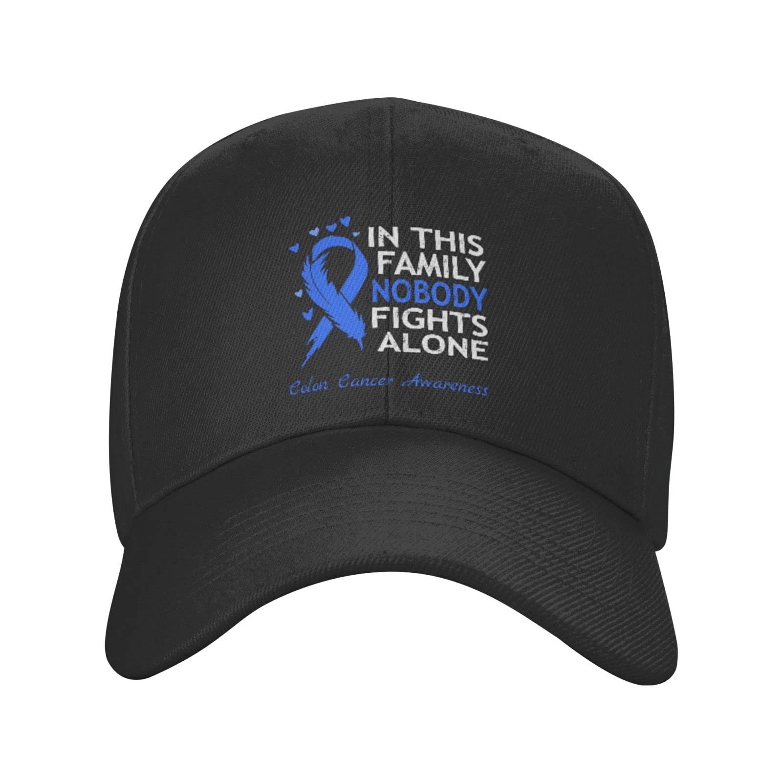 Fight Together Colon Cancer Awareness Baseball Cap - Adjustable Dad Hat for Men & Women - Supportive Headwear for Cancer Survivors & Caregivers