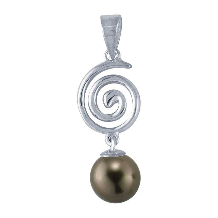 Custom Sterling Silver Swirl Pearl Pendant Mounting for Half-Drilled Pearls - Jewelry Making Supplies | Perfect for DIY Necklaces, Earrings & Bridal Jewelry Designs