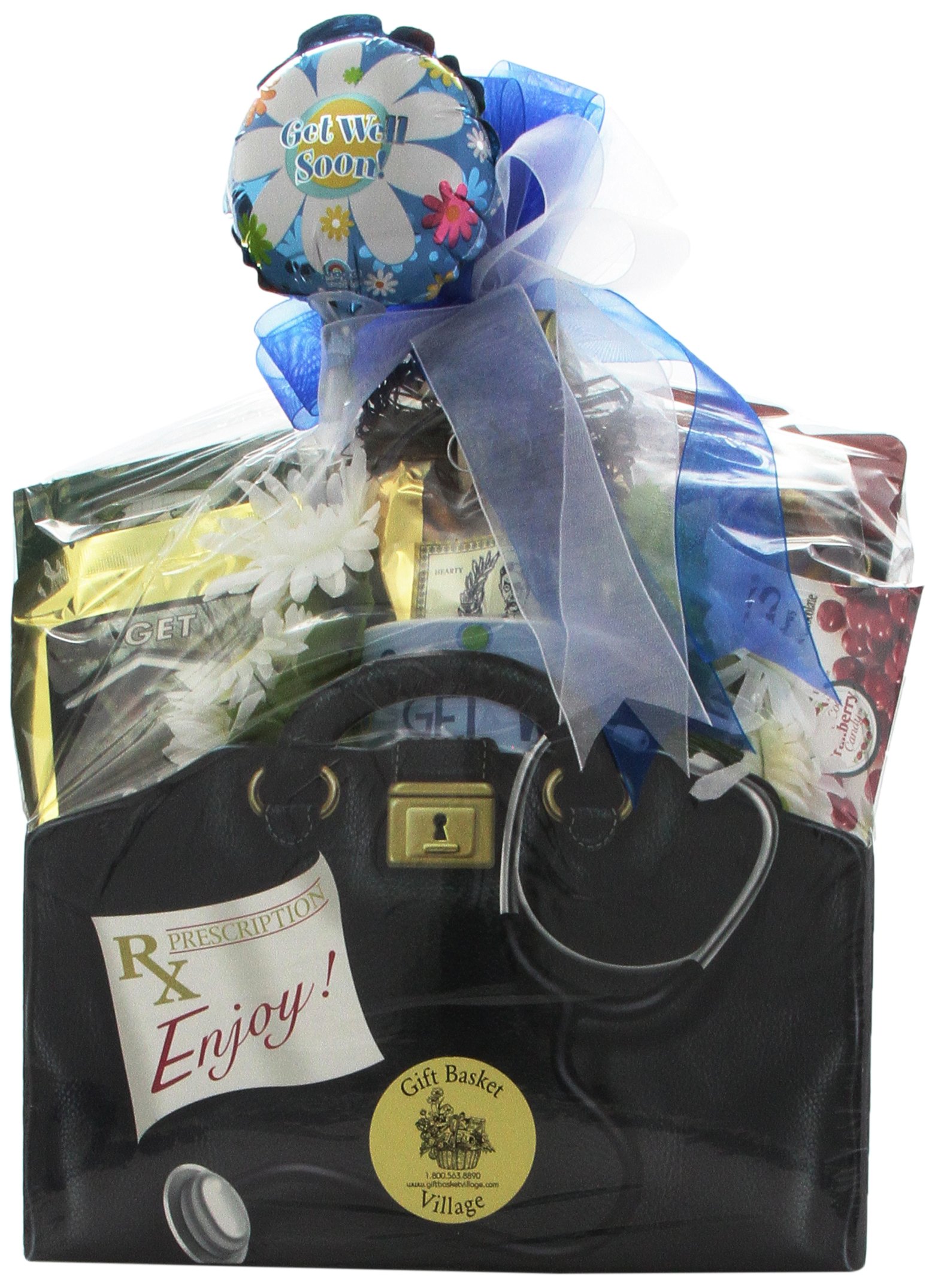 Gift Basket Village: The Village MD - Premium Gourmet Snacks, Herbal Tea, Puzzle Book & Insulated Mug Wellness Gift Set for Relaxation, Stress Relief & Self-Care
