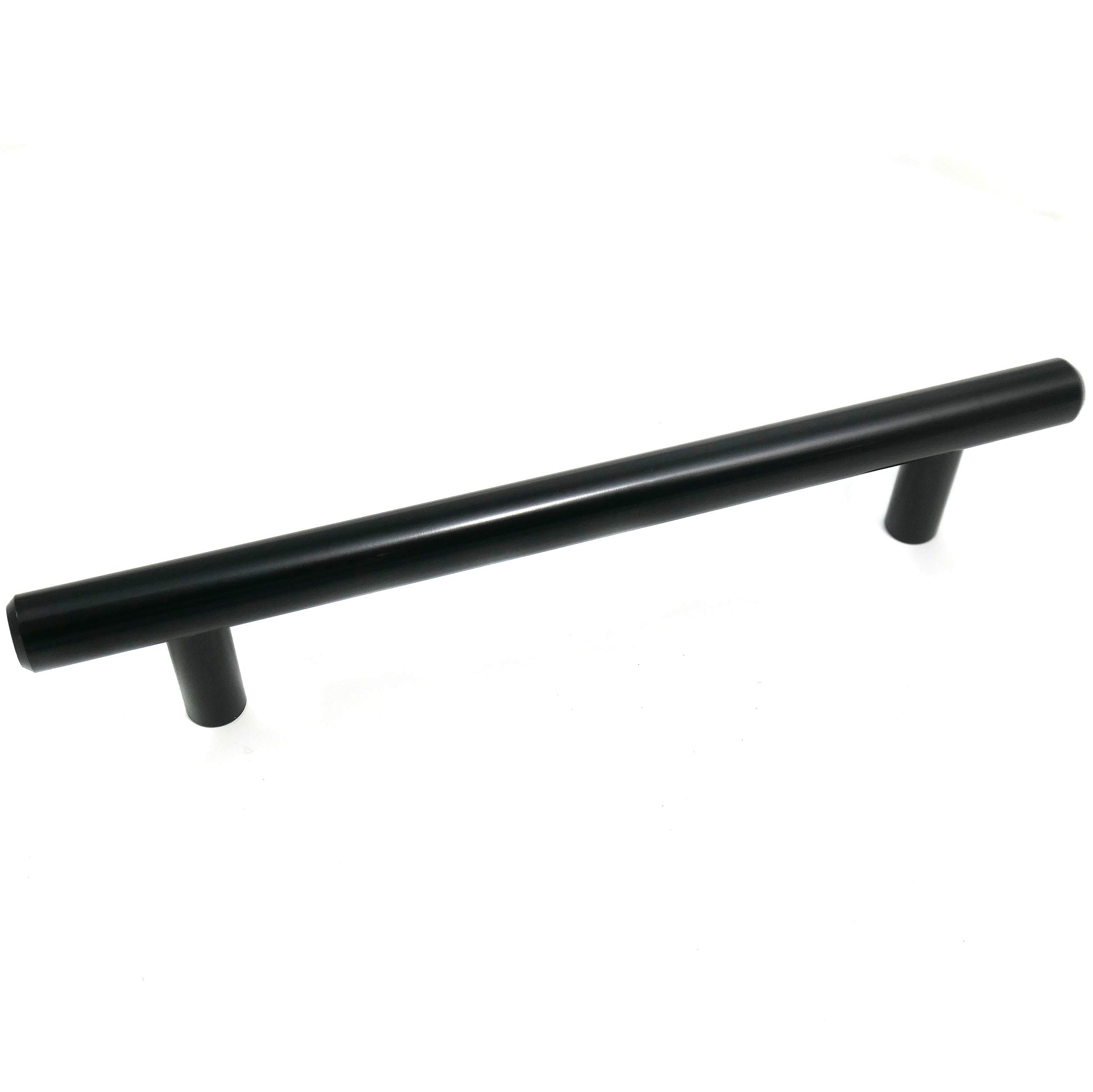 Laurey 87320 5 Inch (128mm) Matte Black Cabinet Bar Pull - Modern Kitchen & Bathroom Drawer Handle for Cabinets, Dressers, and Furniture - Durable & Stylish Hardware Upgrade