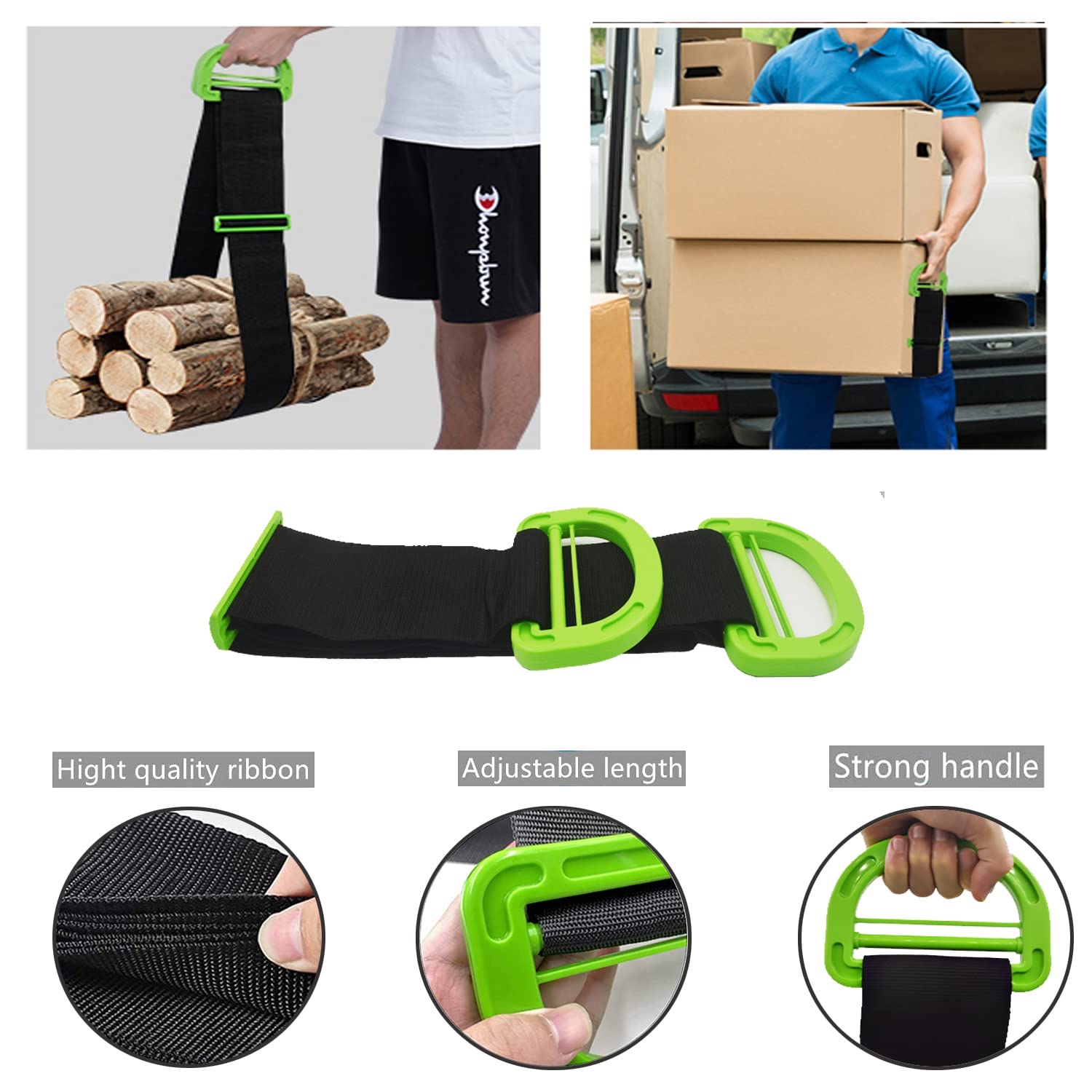 **Heavy Duty Moving Straps - Padded Lifting Harness for Furniture, Mattress & Appliances - One or Two Person Lifting System - Ergonomic Shoulder & Wrist Support for Professional Movers & DIY Home Use**    *(Perfect for Moving Heavy Couches, Mattresses, Appliances & Furniture Safely & Easily!)*
