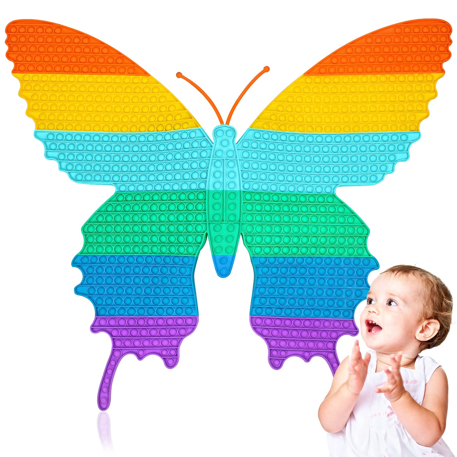 Giant Pop Bubble Fidget Toy - 37.9x30.75 Inch Jumbo Sensory Popper with 841 Bubbles | Largest Stress Relief Toy for Kids & Adults | Perfect for Anxiety Relief, Classroom, Office & Travel