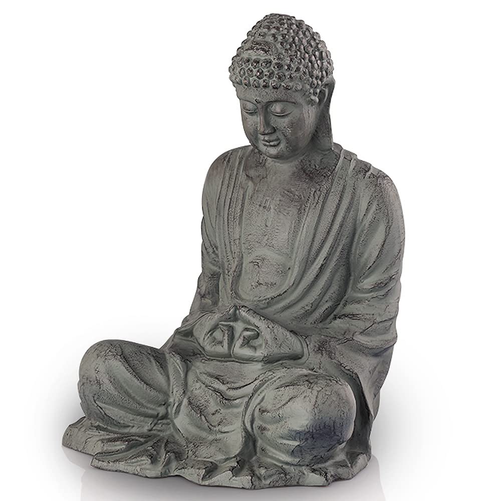 SPI Indoor/Outdoor Aluminum Buddha Statue - Durable Garden & Home Decor for Meditation Spaces, Yoga Studios & Outdoor Landscaping