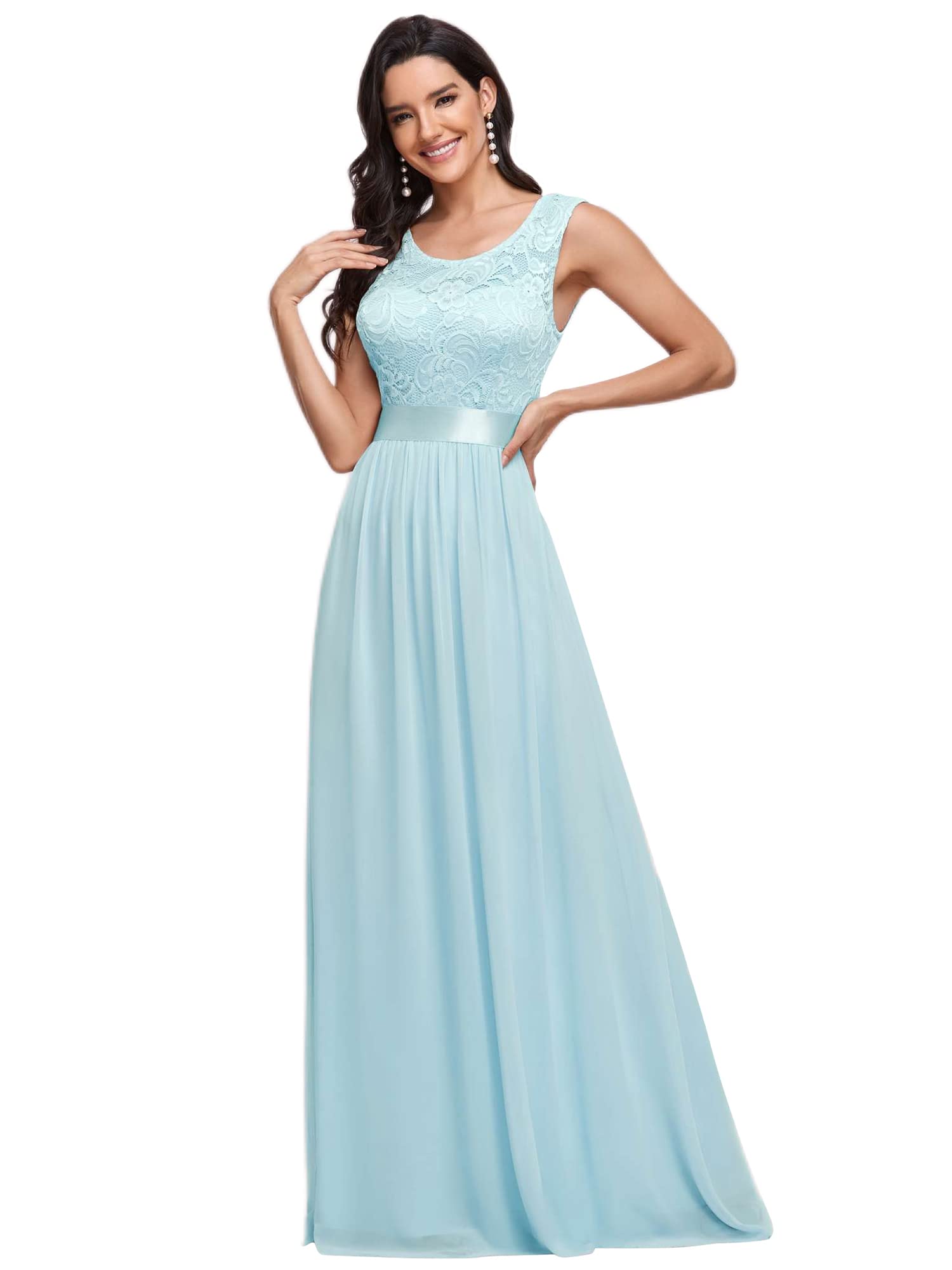 Ever-Pretty Women's Ruched Empire Waist Bridesmaid Dress 0646 - Elegant Formal Gown for Weddings, Prom, and Special Occasions