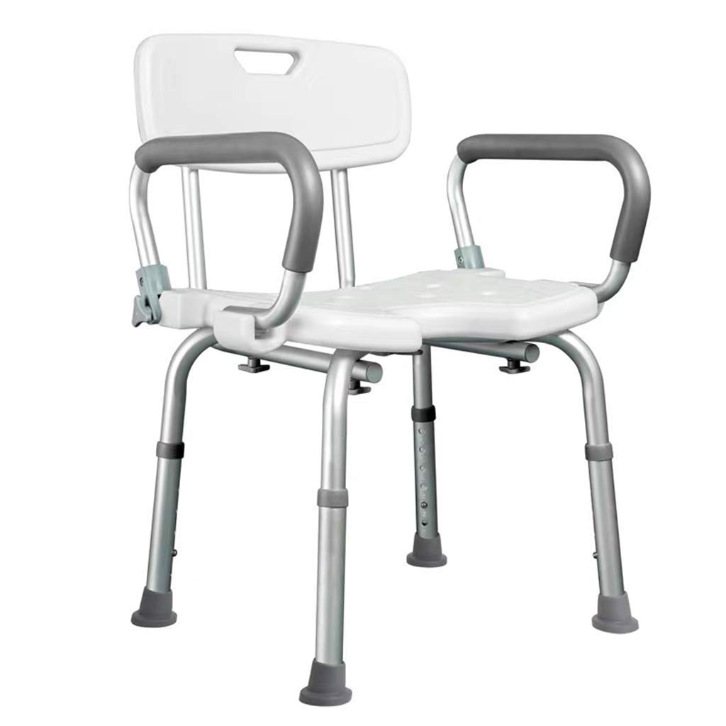 LZLYER Adjustable Shower Chair with Removable Back - Non-Slip Bathtub Safety Stool, Portable Bath Seat Bench for Elderly & Disabled - Perfect for Bathroom Safety & Mobility Assistance