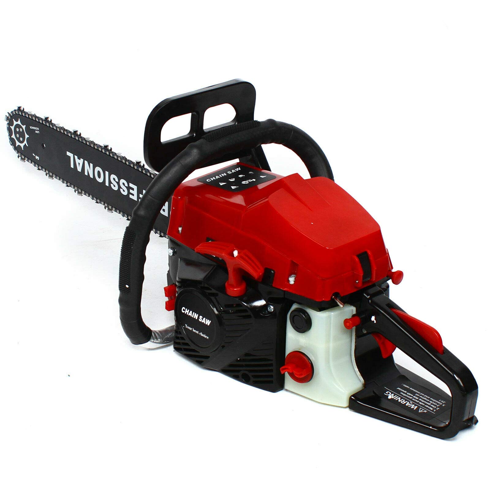 **TBVECHI 58cc 2-Cycle Gas Chainsaw with 20-Inch Guide Bar - Professional Gas-Powered Chainsaw for Tree Cutting, Wood Logging, Farm, Garden, Ranch & Forest Use**    *(Use Cases: Ideal for tree trimming, firewood cutting, land clearing, and professional forestry work.)*