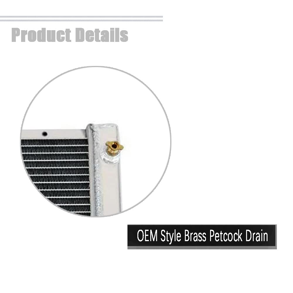 ECMRAD 3-Row Aluminum Radiator & Shroud Fan Combo for 1968-1972 Chevy Pontiac GTO Chevelle El Camino - High Performance Cooling Upgrade for Classic Muscle Cars & Hot Rods