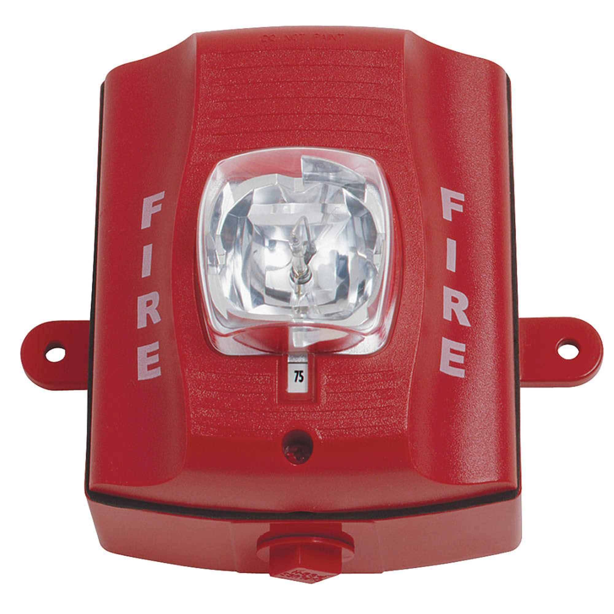 High-Intensity Red Outdoor Strobe Light - Wall Mount Standard Candela Warning Signal for Emergency, Security & Industrial Use