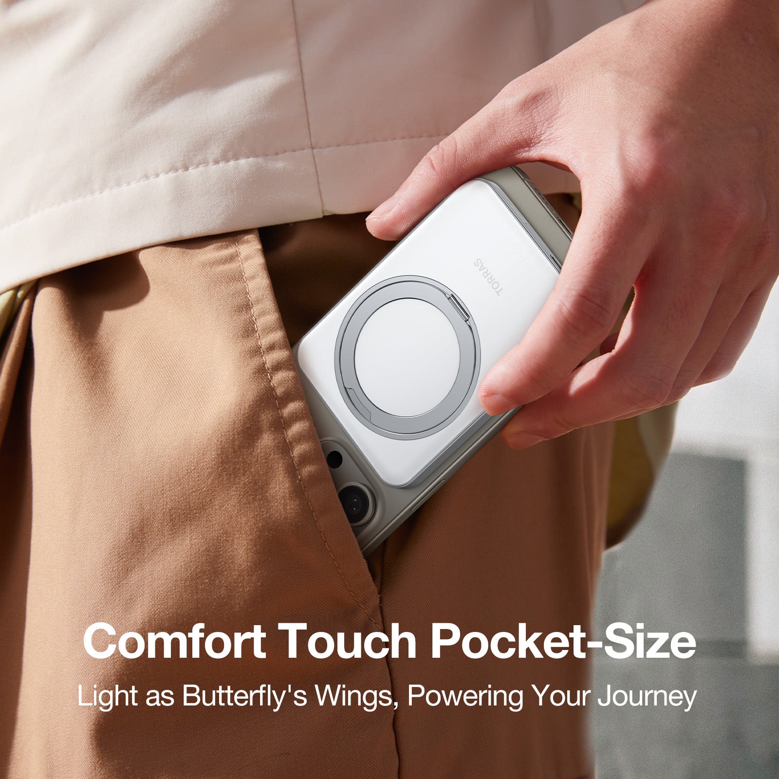 Qi2 10,000mAh Magnetic Wireless Power Bank with 360° Adjustable Stand - Fast Charging Portable Battery for iPhone 15/14/13, Samsung Galaxy - Perfect for Travel, Office & Home Use