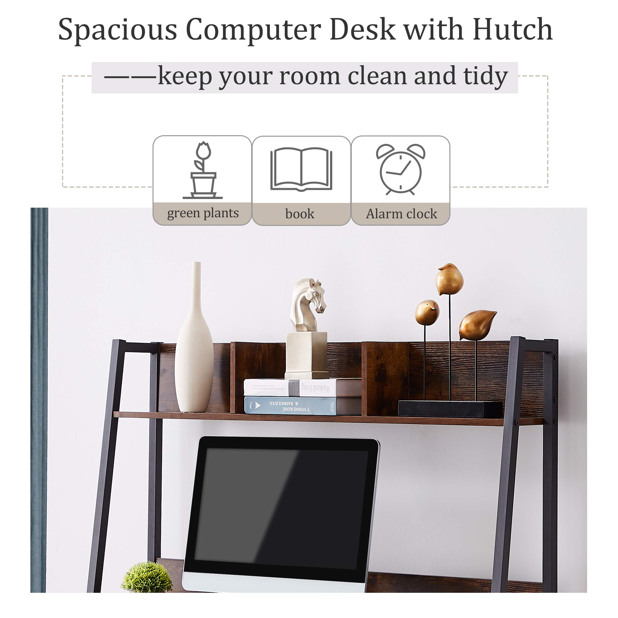 Modern Computer Desk with CPU Stand & Storage - Home Office & Study Workstation for Small Spaces