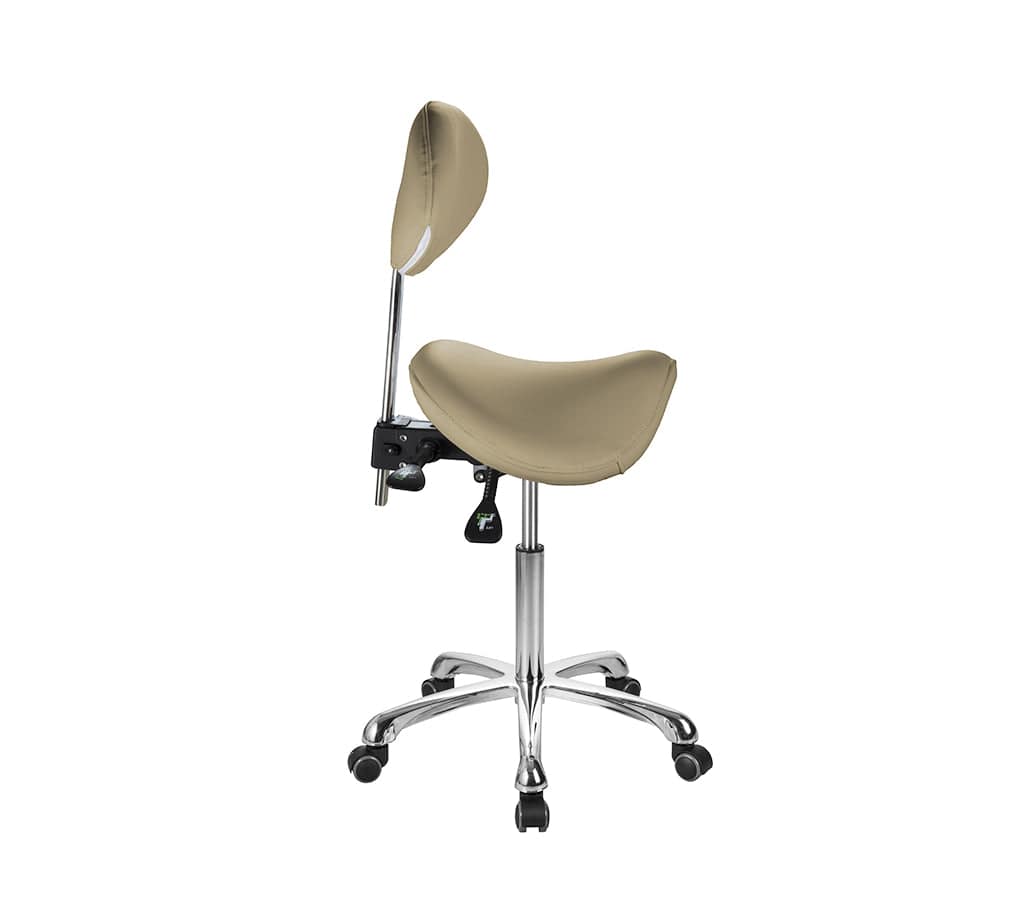 Professional Adjustable Beautician & Salon Stool with Backrest - Heavy Duty Hydraulic Styling Chair for Hairdressers, Barbers, Makeup Artists - Perfect for Salons, Spas & Home Beauty Stations