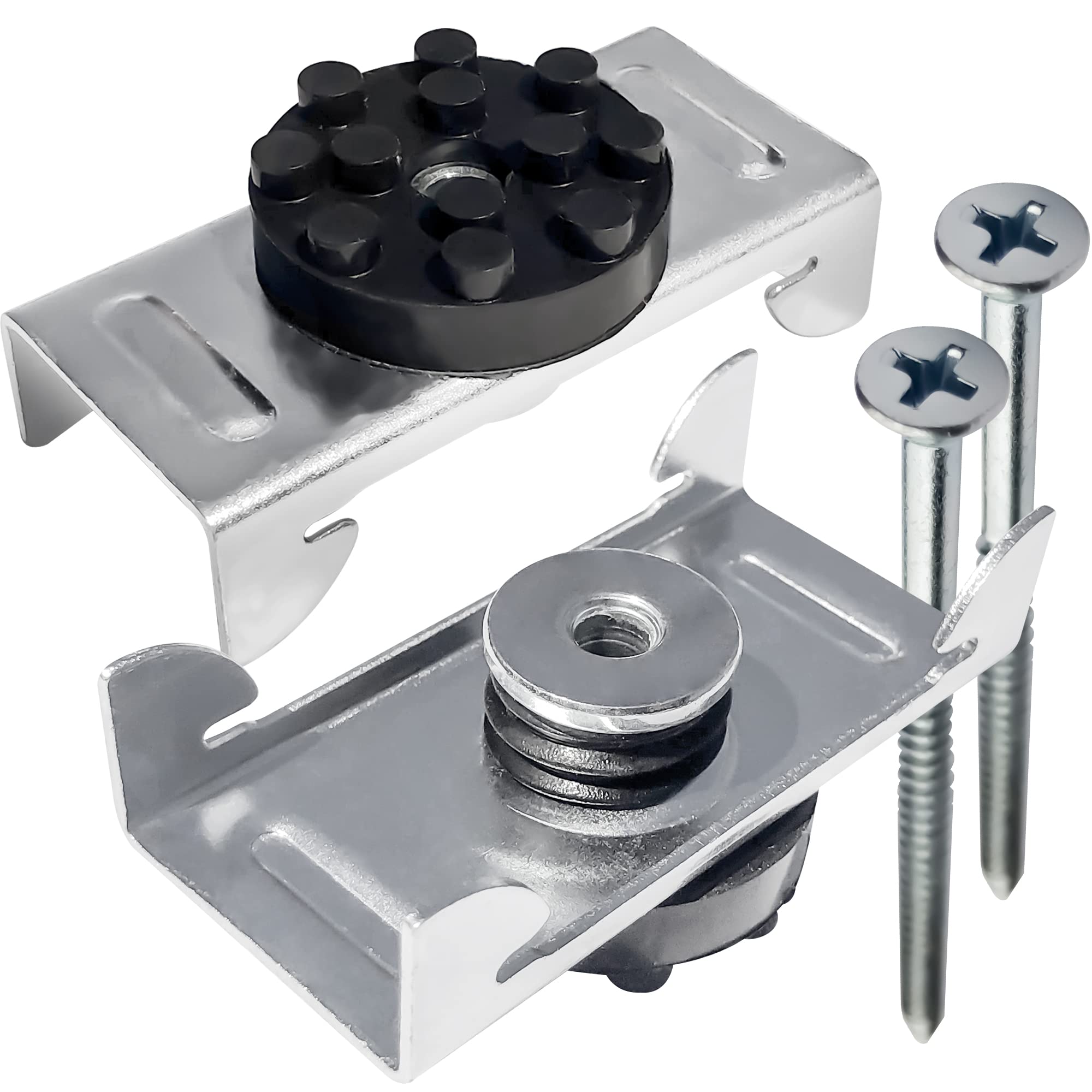 RSIC-1 Resilient Sound Isolation Clips with Screws (100 Pack) - Noise Reduction Solution for Walls, Ceilings & Home Theaters - Perfect for Soundproofing Studios, Offices & Multi-Family Buildings