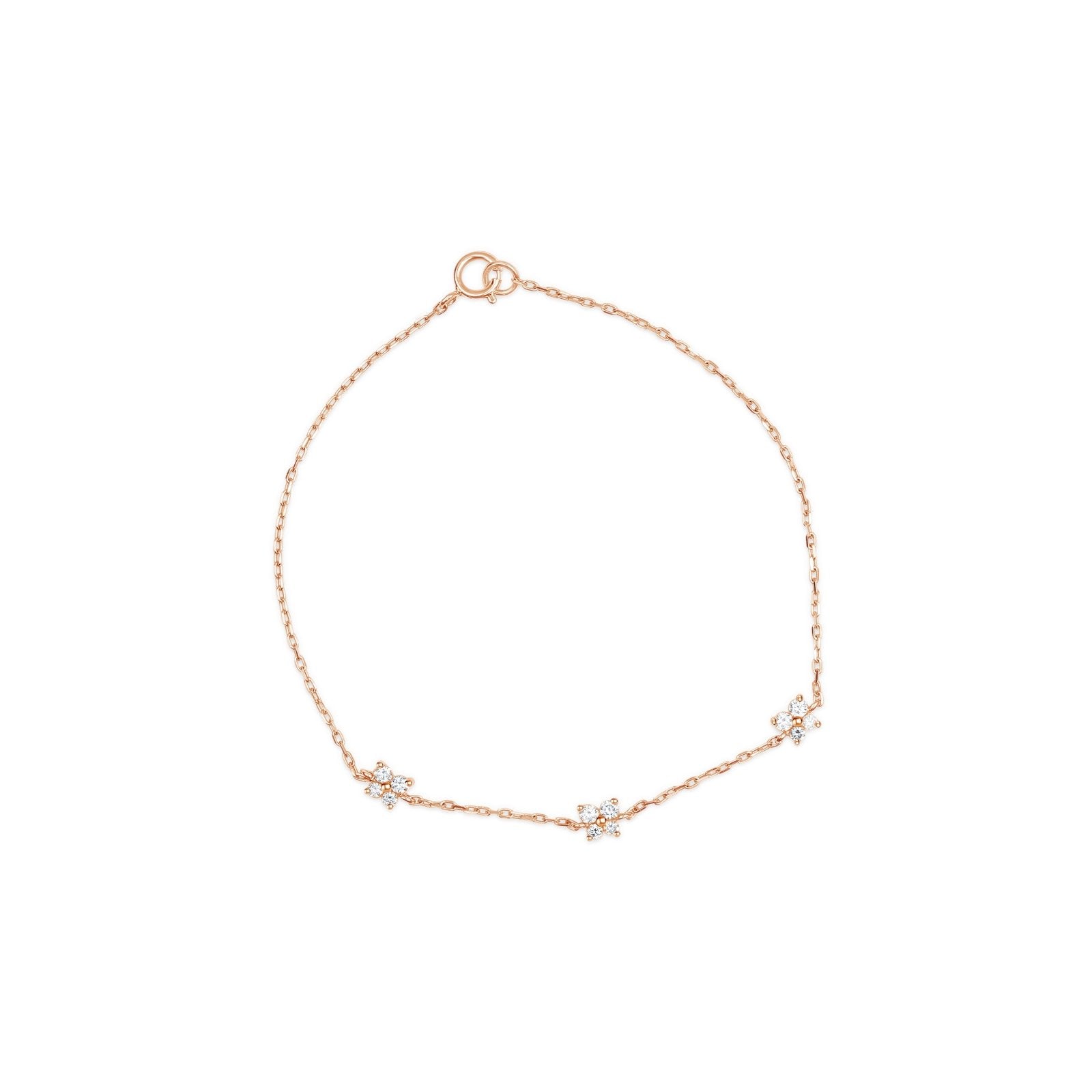 14K Rose Gold Diamond Butterfly Bracelet for Women - Elegant & Dainty Jewelry Gift for Birthday, Anniversary, Valentine's Day
